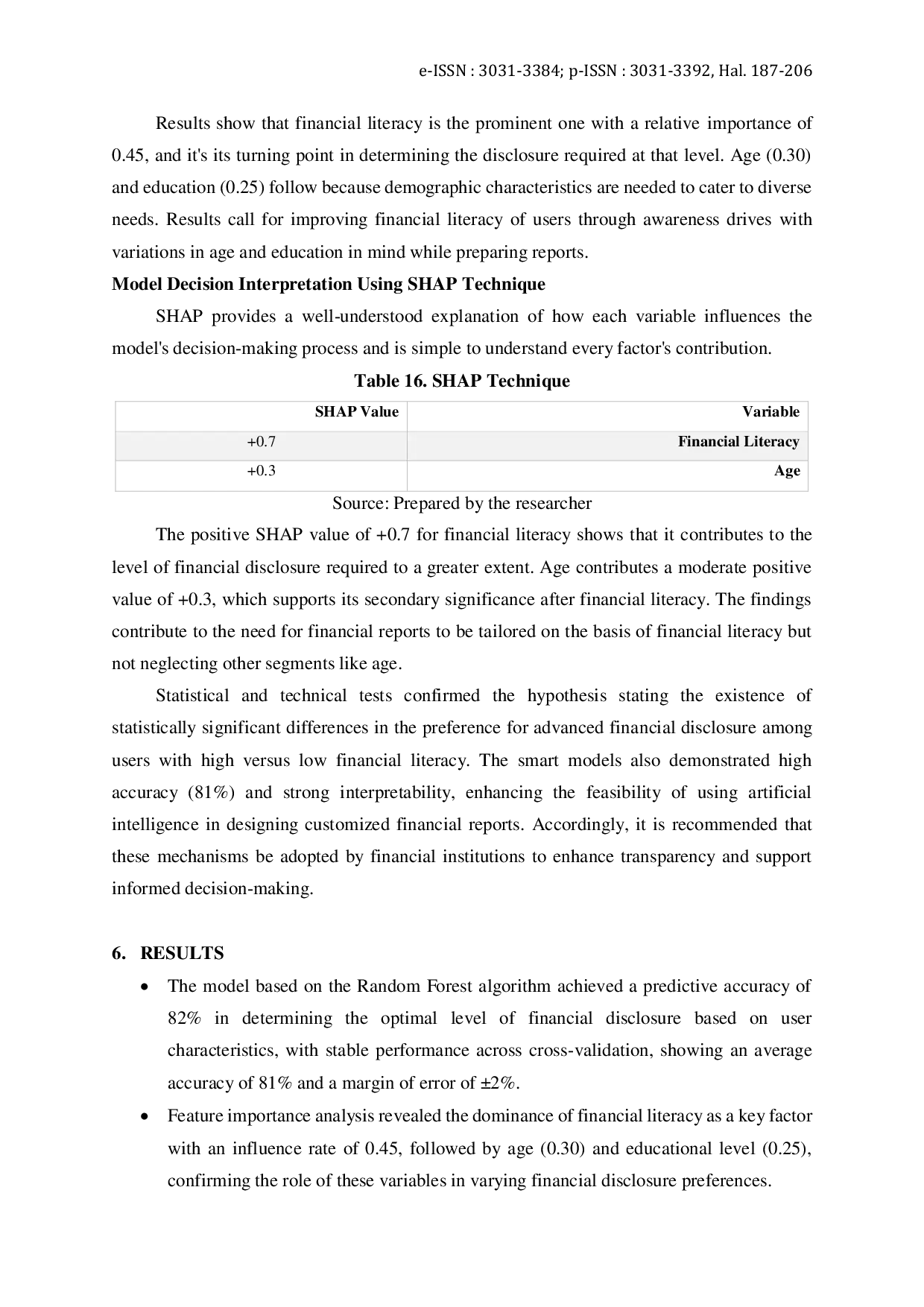 JURIS Levels of Disclosure in Financial Reports According to the Financial Literacy of Their Users and the Mechanism for Determining Them by Artificial Intelligence Techniques