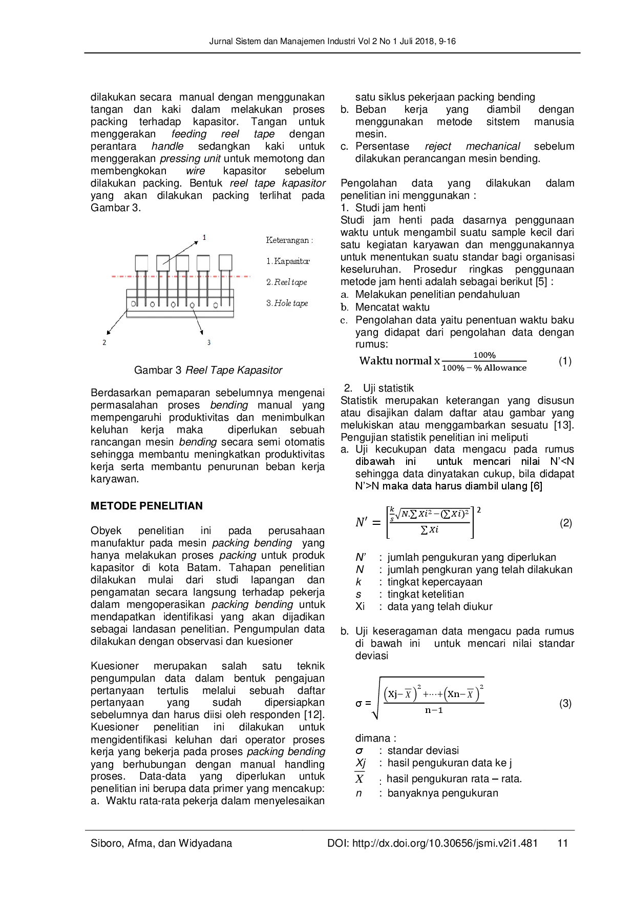 juris Perancangan Mesin Bending untuk Menurunkan Reject Mechanical Packing Kapasitor
