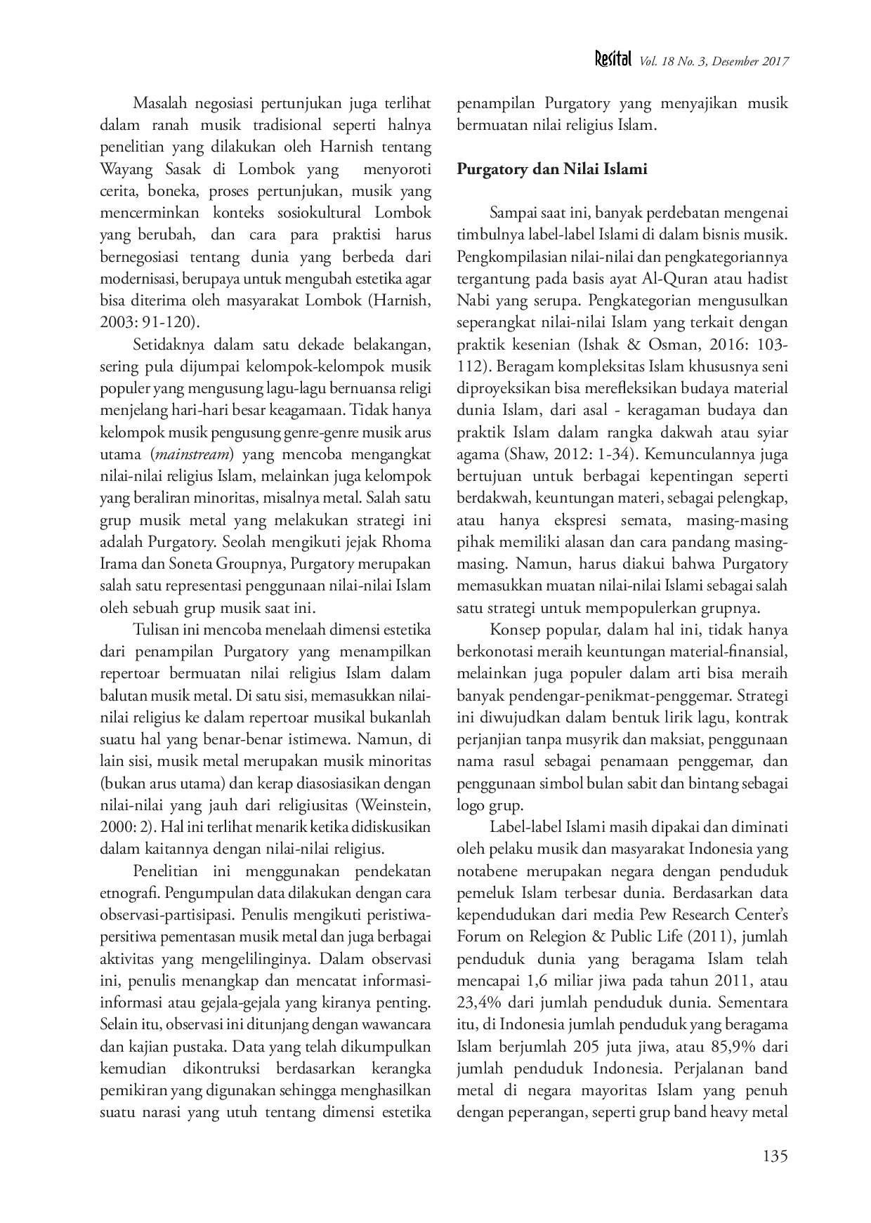 juris Musik Metal dan Nilai Religius Islam Tinjauan Estetika Musik Bermuatan Islami dalam Penampilan Purgatory