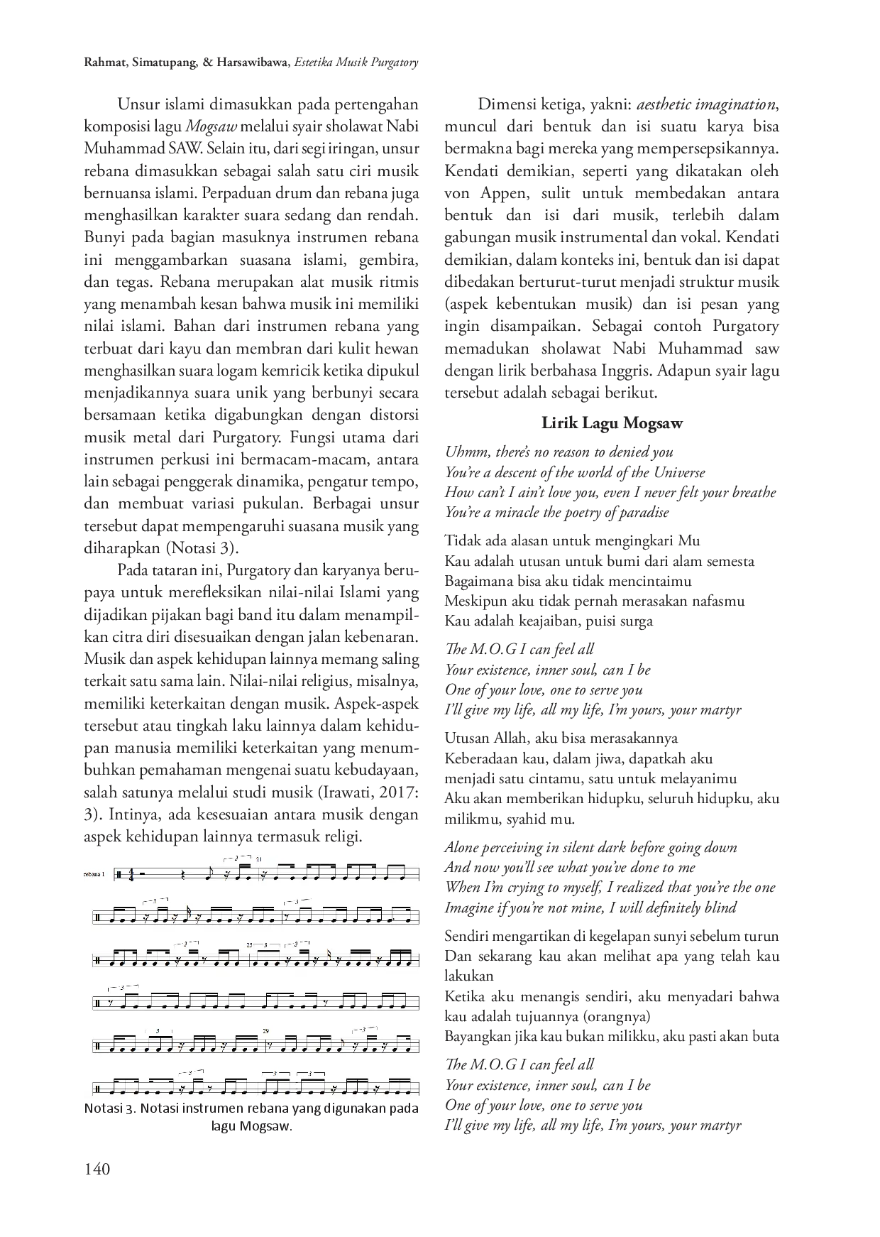 juris Musik Metal dan Nilai Religius Islam Tinjauan Estetika Musik Bermuatan Islami dalam Penampilan Purgatory