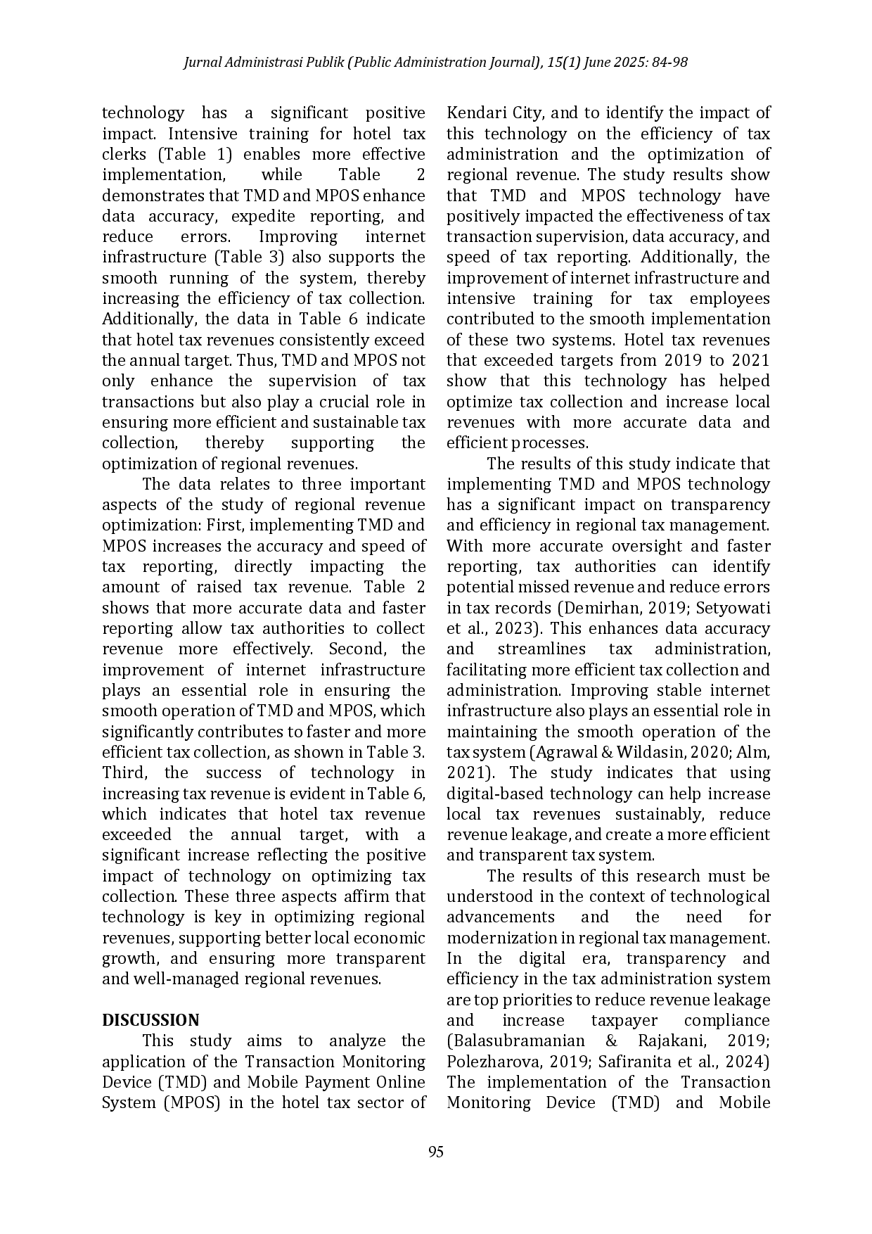 juris Innovation of Regional Tax Revenue The Integration of TMD and MPOS in Improving Hotel Tax Efficiency