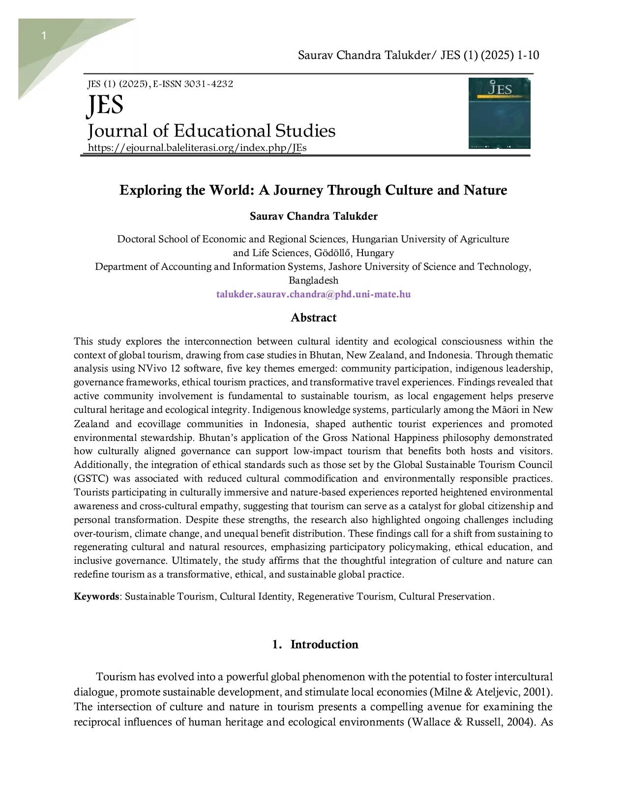 JURIS Exploring the World A Journey Through Culture and Nature