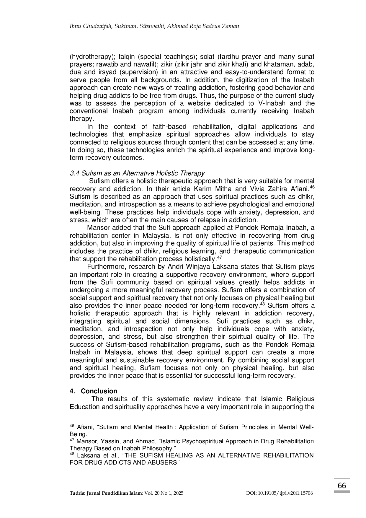 JURIS Islamic Religious Education in the Formation of Spiritual Resilience in Drug Users A Systematic Review of the Literature