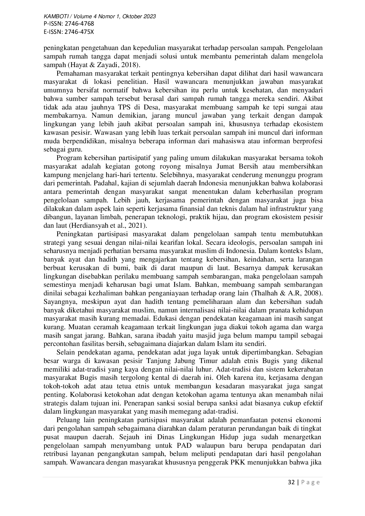 juris Implementasi Kebijakan Pengelolaan Sampah di Kawasan Pesisir Kabupaten Tanjung Jabung Timur Provinsi Jambi