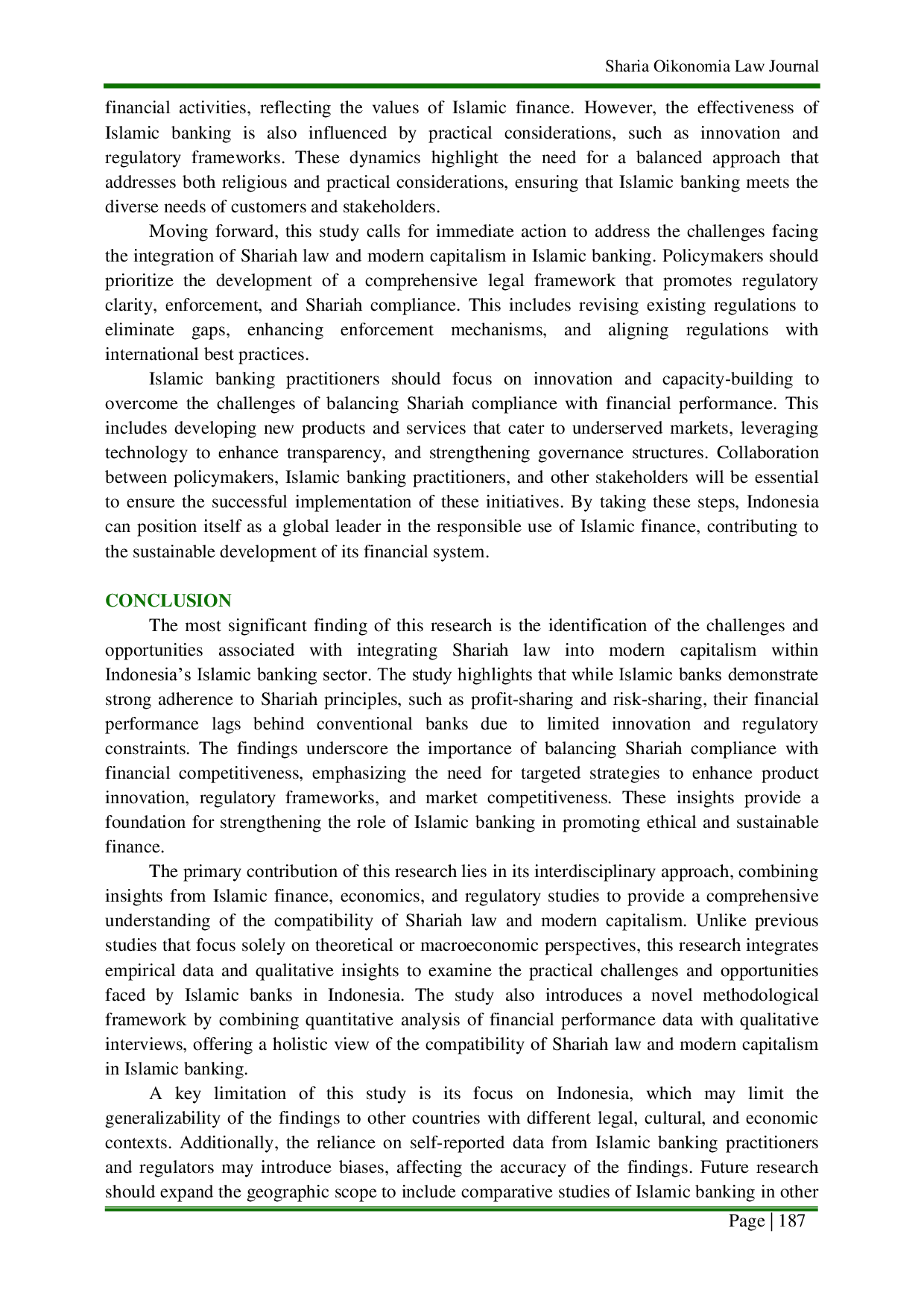 JURIS The Compatibility of Shariah Law and Modern Capitalism A Case Study of Indonesia s Islamic Banking Sector
