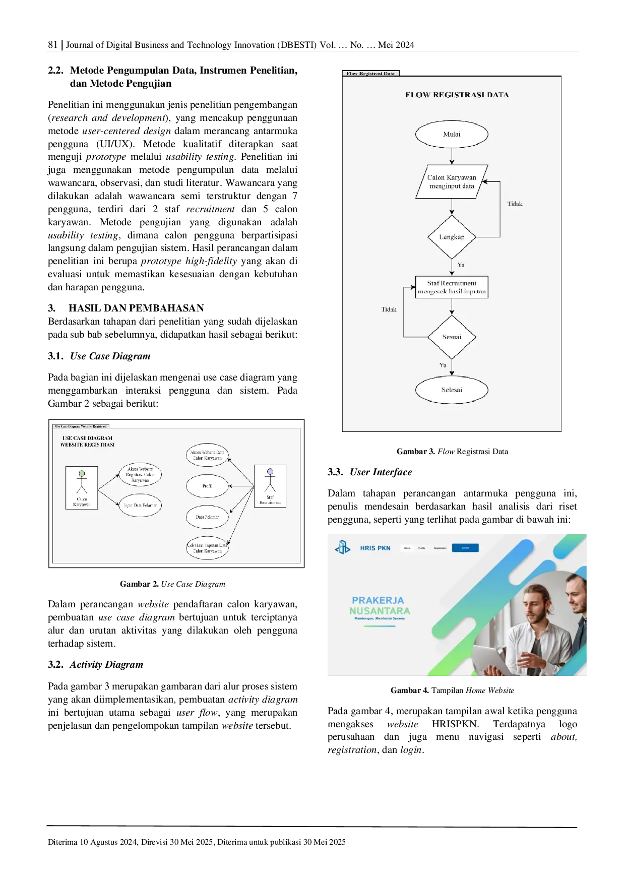 JURIS Perancangan UI UX untuk Pendaftaran Data Calon Karyawan dengan Metode User Centered Design pada PT Pra Kerja Nusantara