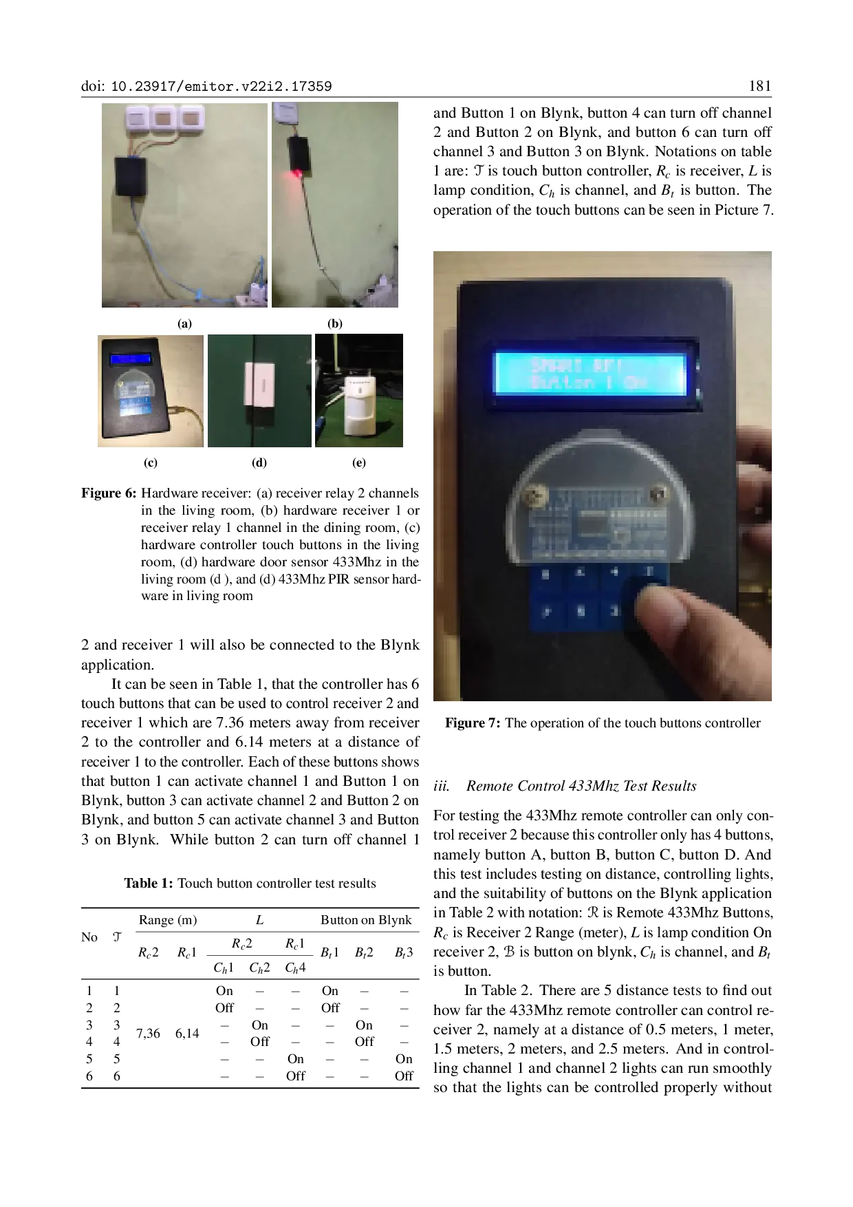 JURIS Smart Home System With Radio Frequency Using Blynk Application