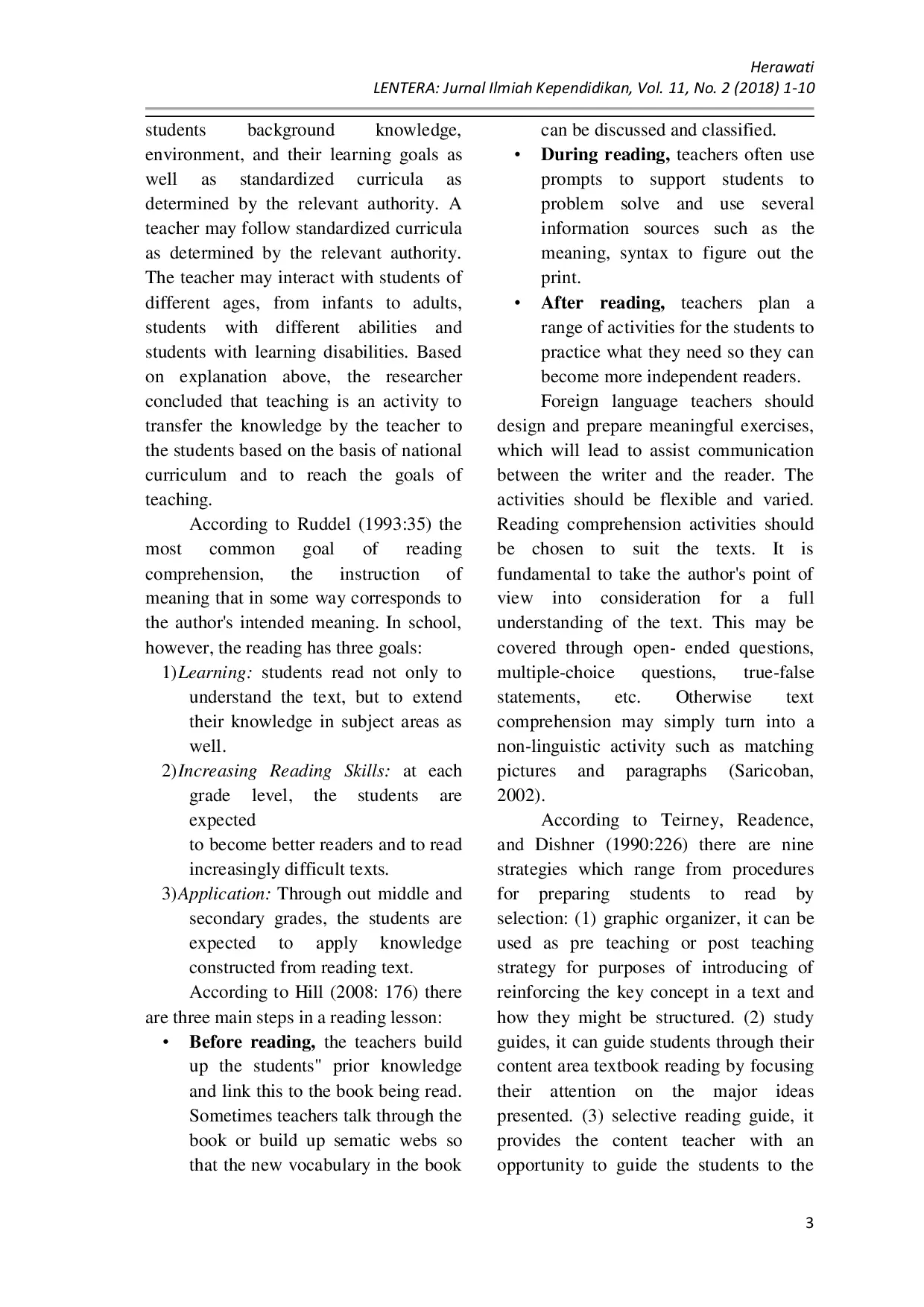 JURIS Improving Students Reading Comprehension Through Story Grammar Strategy