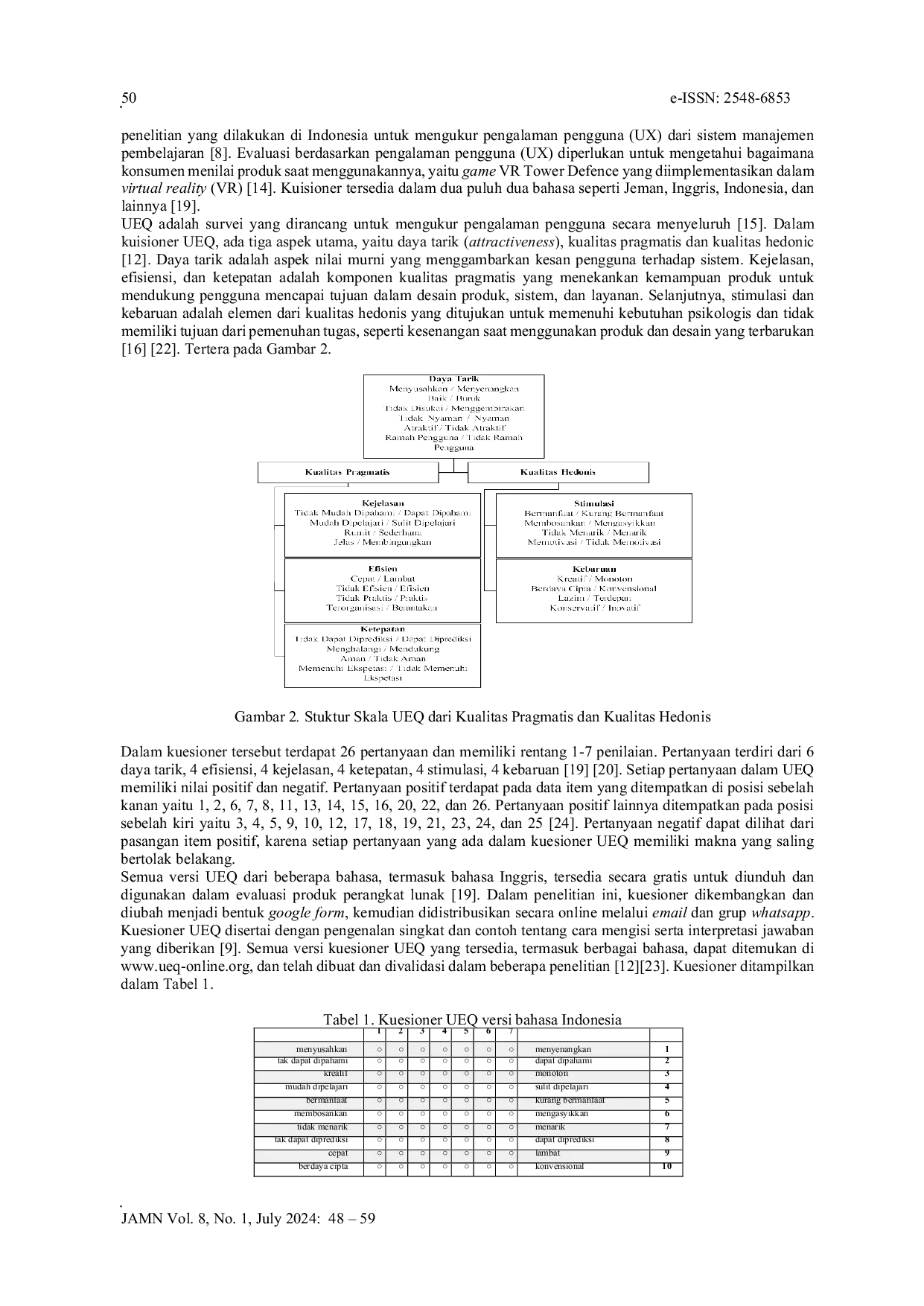 JURIS Analisis Pengalaman Pengguna Game VR Tower Defence The Rise Of Majapahit Menggunakan Metode User Experience Questionnaire