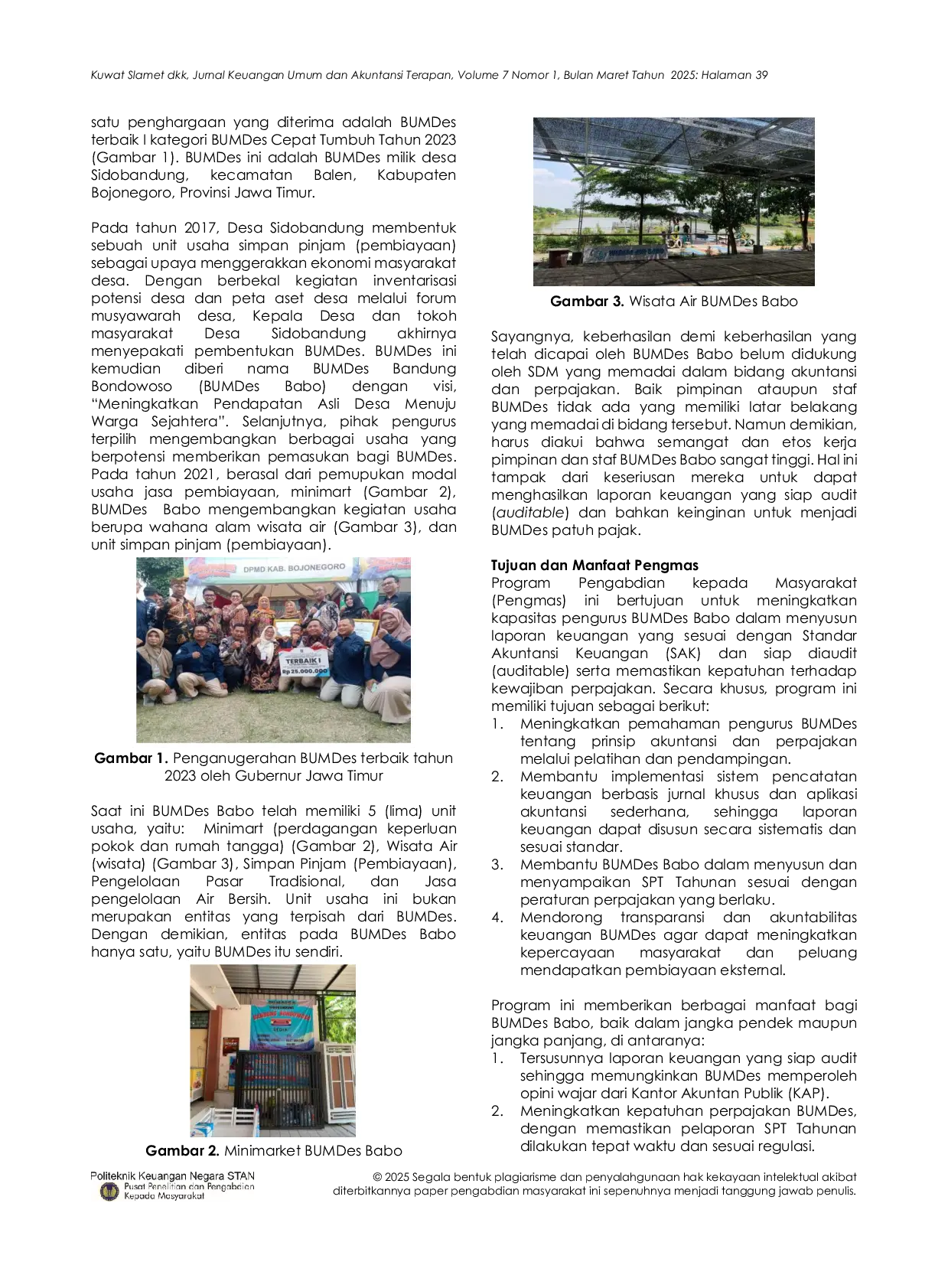 JURIS Pendampingan BUMDes Babo dalam Menyusun Laporan Keuangan Auditable dan Kepatuhan Perpajakan