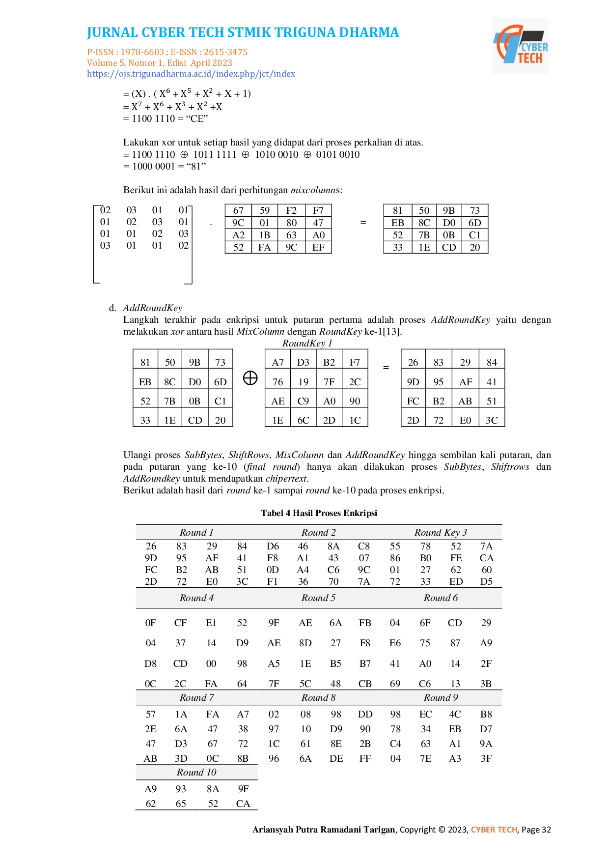 JURIS Penerapan Kriptografi Untuk Pengamanan Data Penjualan Sepatu Dengan Metode AES Advanced Encryption Standard
