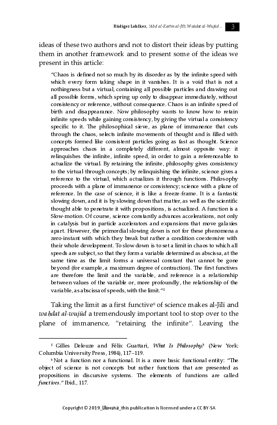 juris Abd al Karm al Jl Waudat al Wujd and Reconfiguring Epistemology