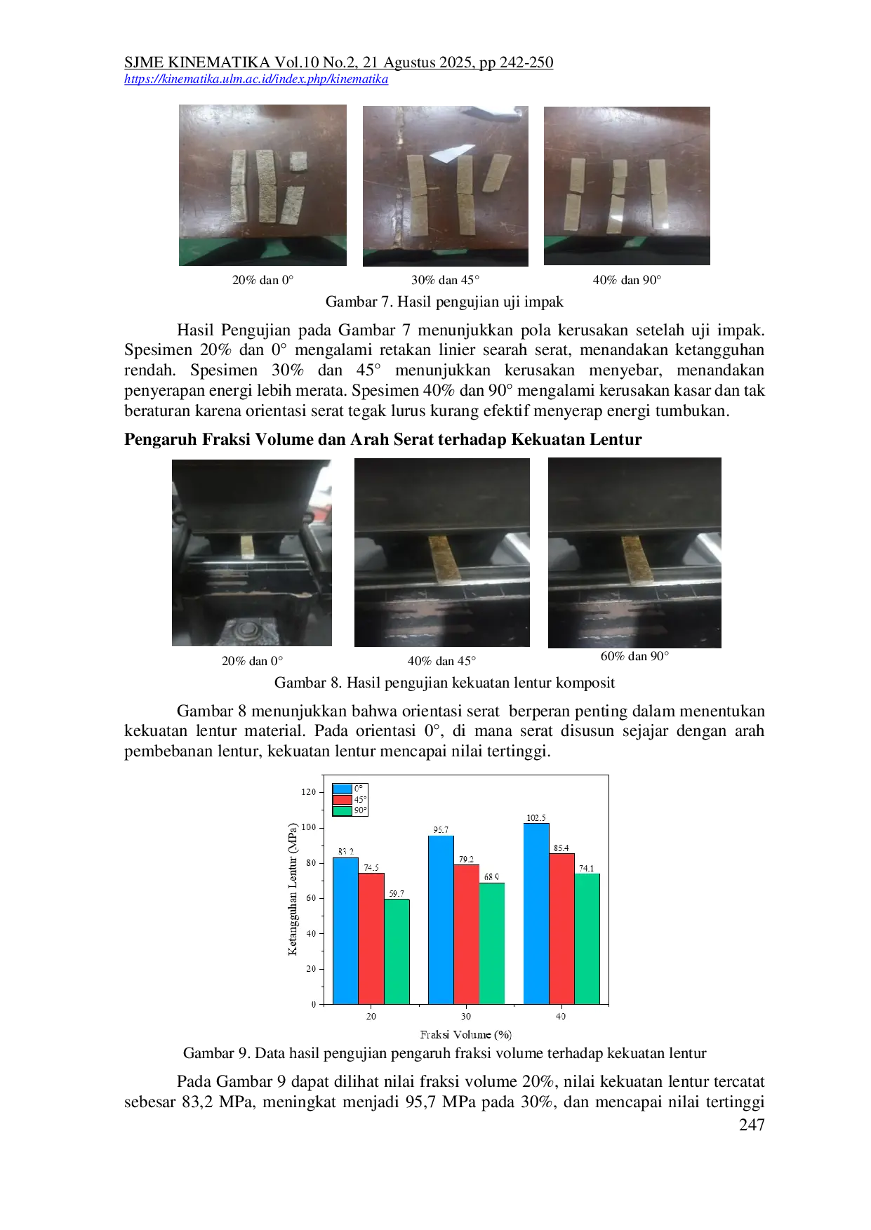 JURIS Pengaruh Fraksi Volume Dan Arah Serat Terhadap Ketangguhan Impak Dan Kekuatan Lentur Pada Material Komposit Serat Tandan Kosong Kelapa Sawit