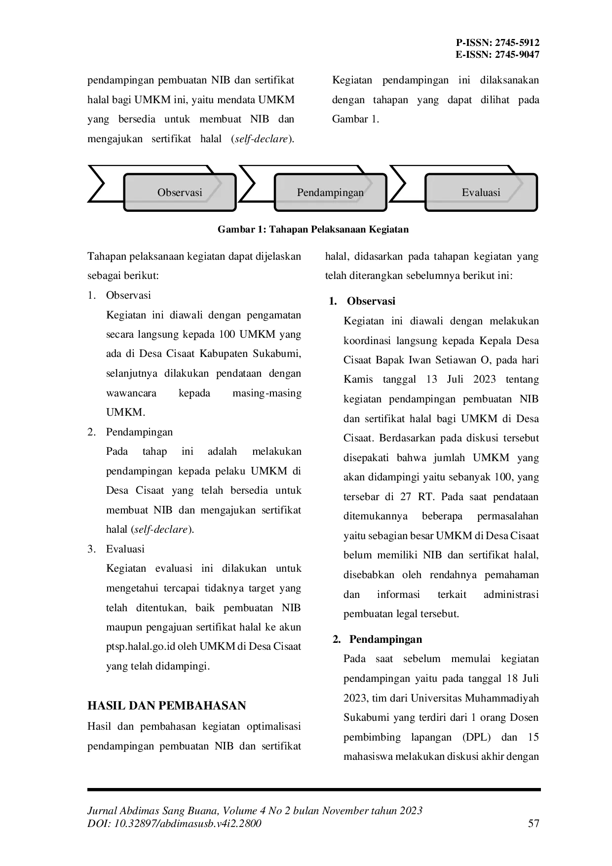 JURIS Optimalisasi Pembuatan Nomor Induk Berusaha Dan Sertifikat Halal Bagi UMKM