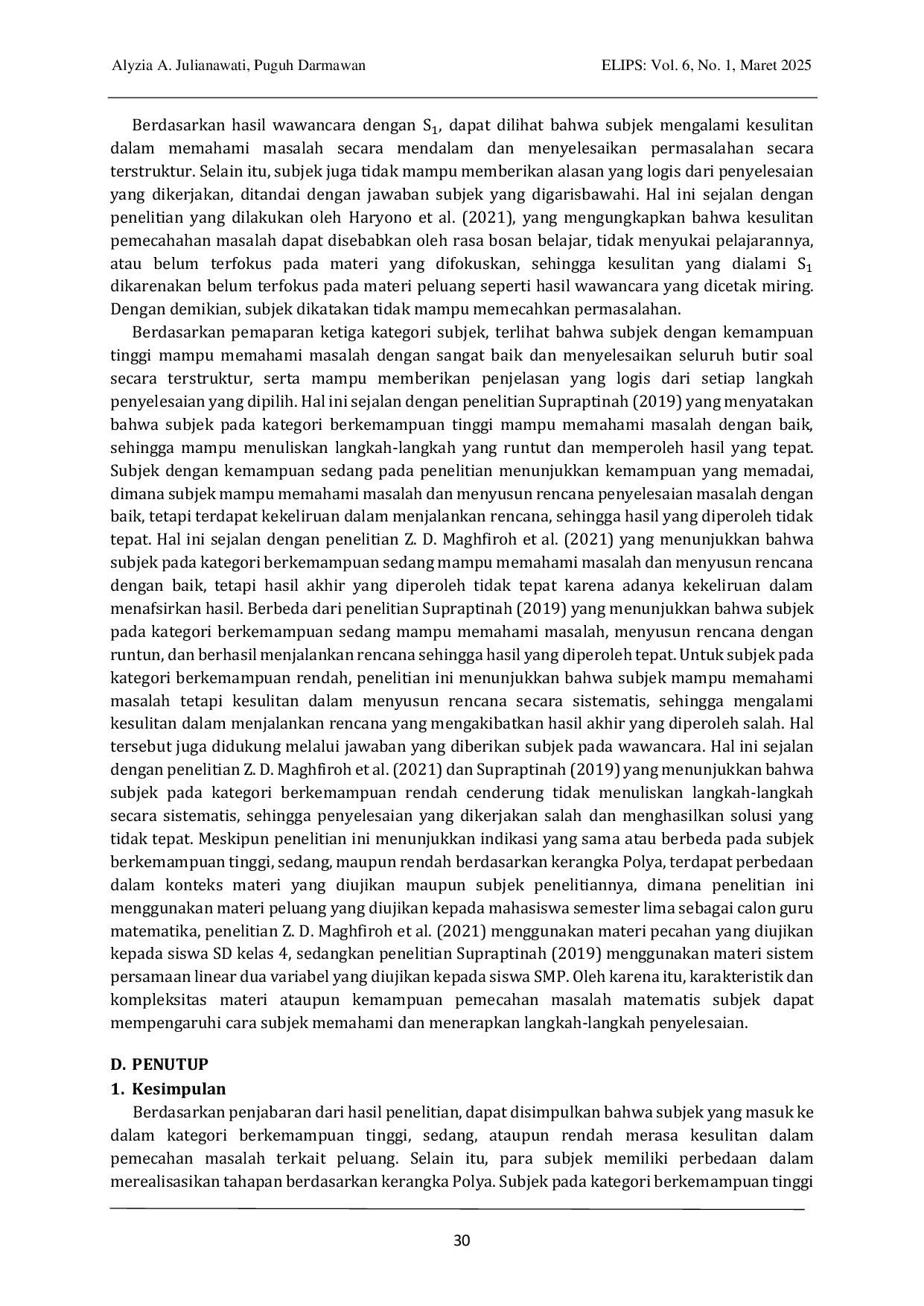 JURIS Proses Pemecahan Masalah Peluang Oleh Calon Guru Matematika Berdasarkan Kerangka Polya