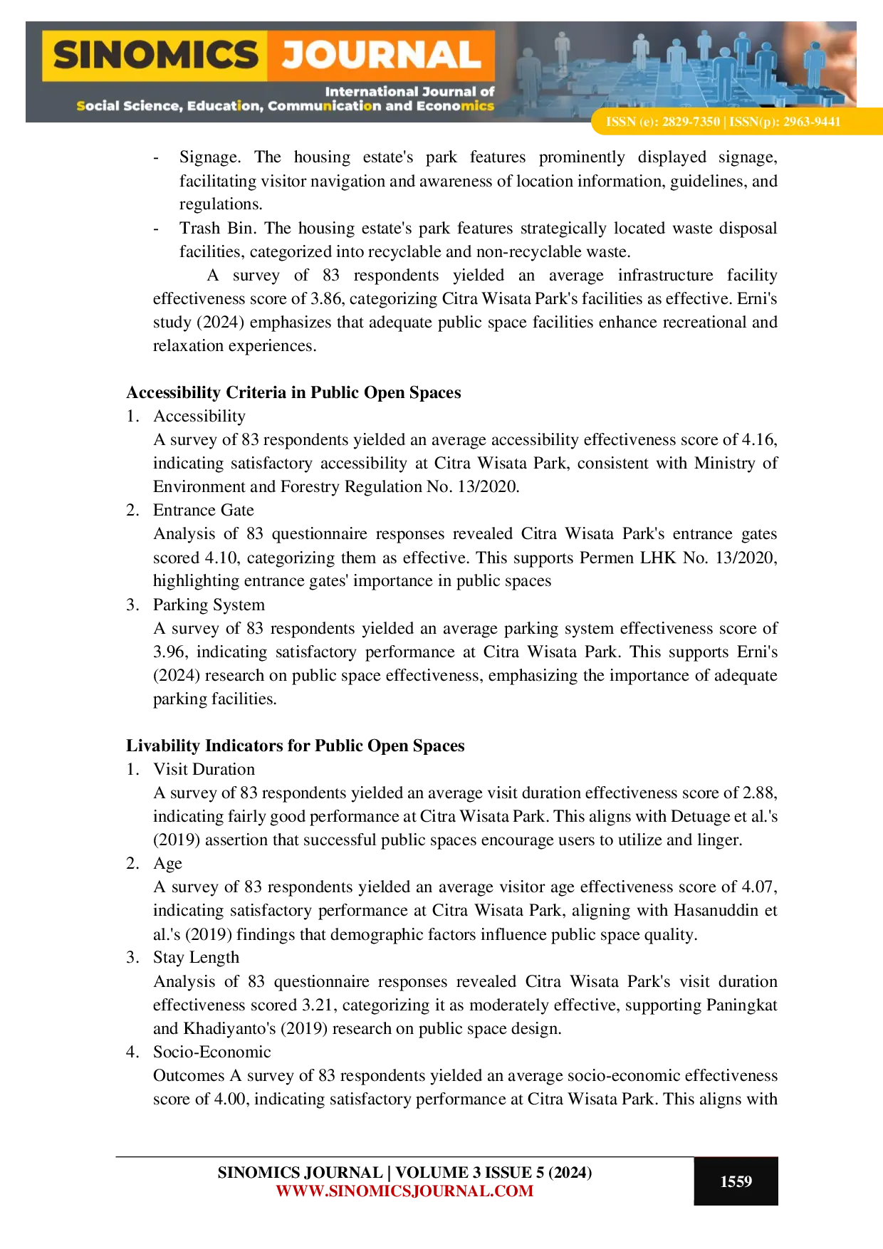 JURIS Effectiveness of Public Open Spaces for Residents in Gated Communities Case Study of Citra Wisata Medan Johor