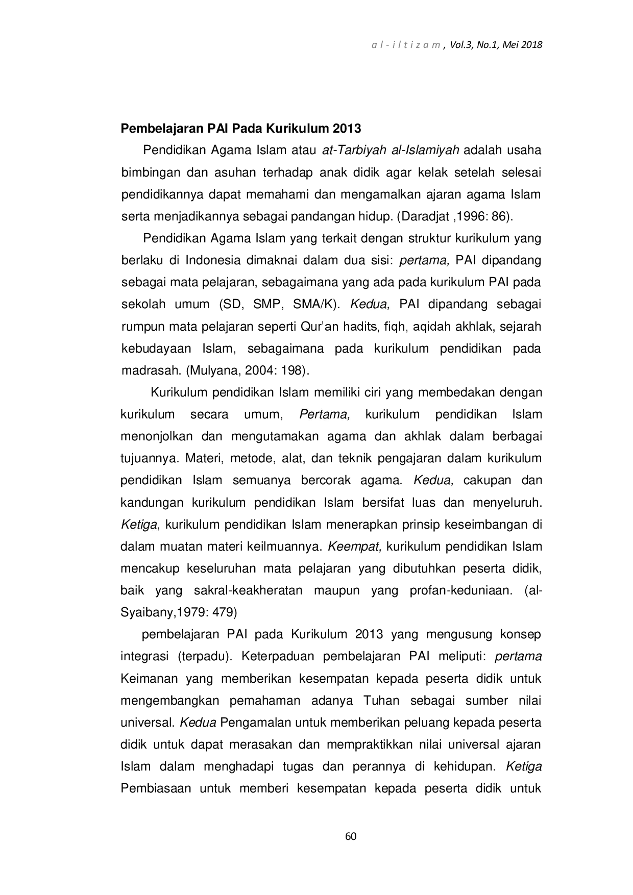 juris Implementasi Standar Penilaian Dalam Pembelajaran Pai Pada Kurikulum 2013