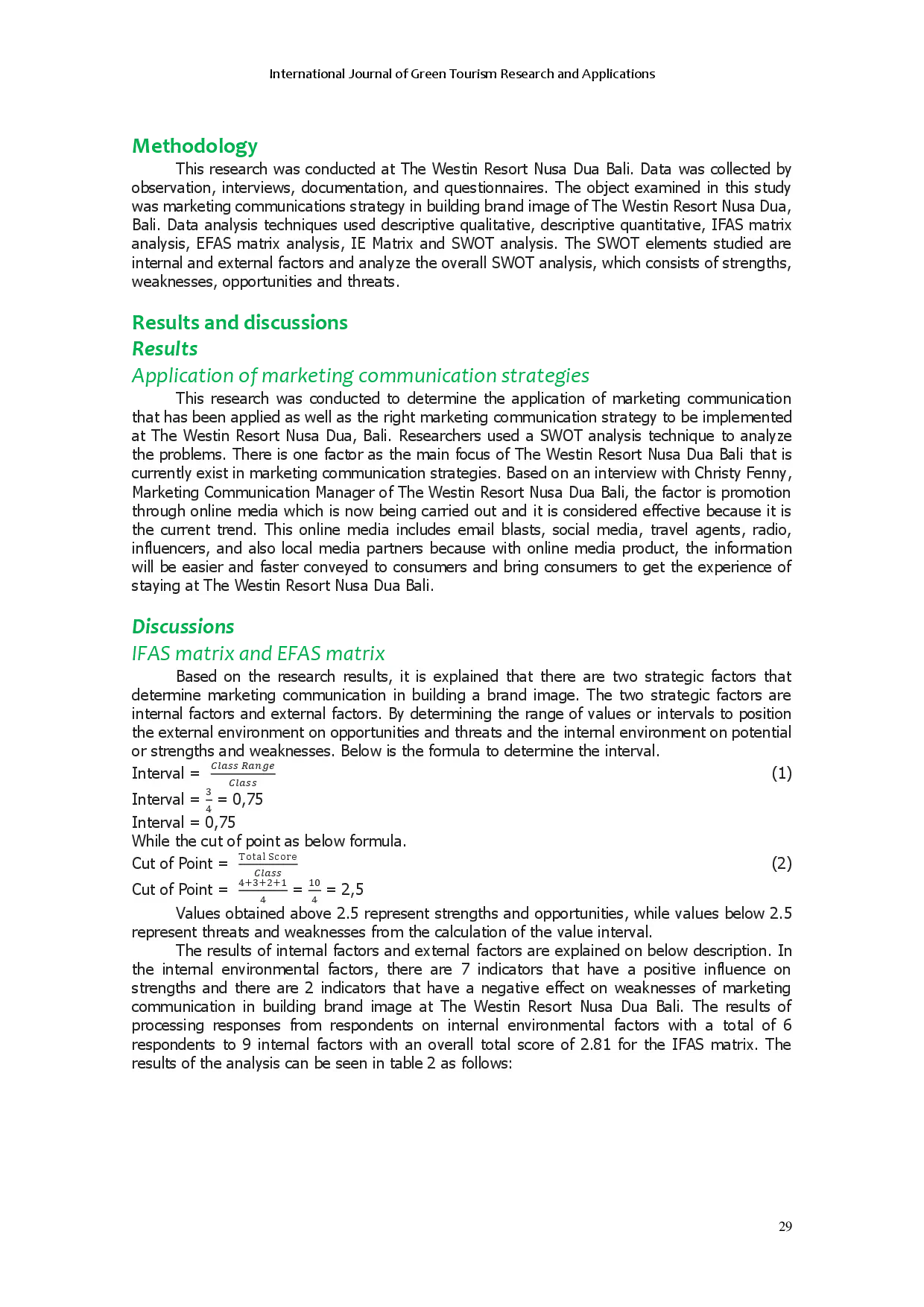 juris Strategi Komunikasi Pemasaran Menggunakan Platform Online Untuk Membangun Citra Merek Di The Westin Resort Nusa Dua Bali