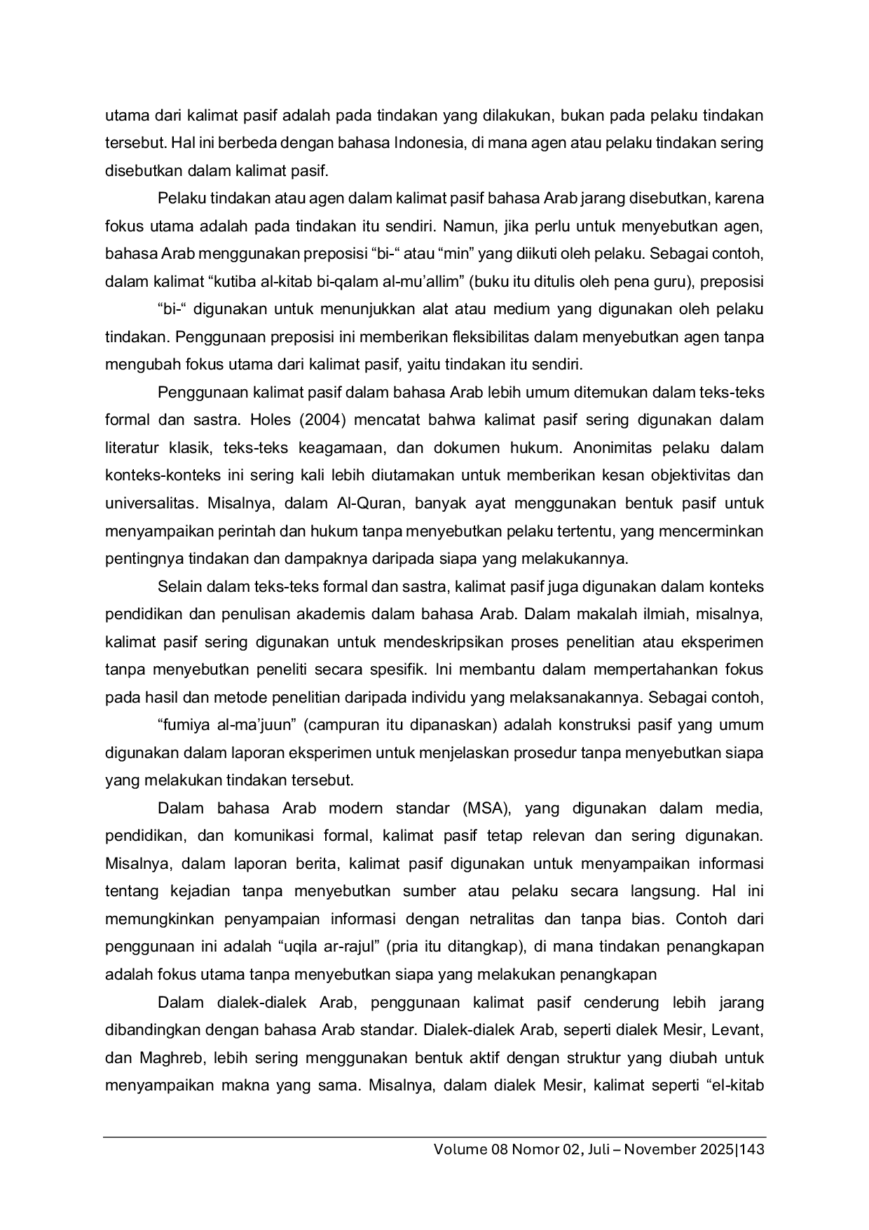 JURIS Analisis Kontrastif Kalimat Pasif Dalam Bahasa Indonesia Dan Bahasa Arab