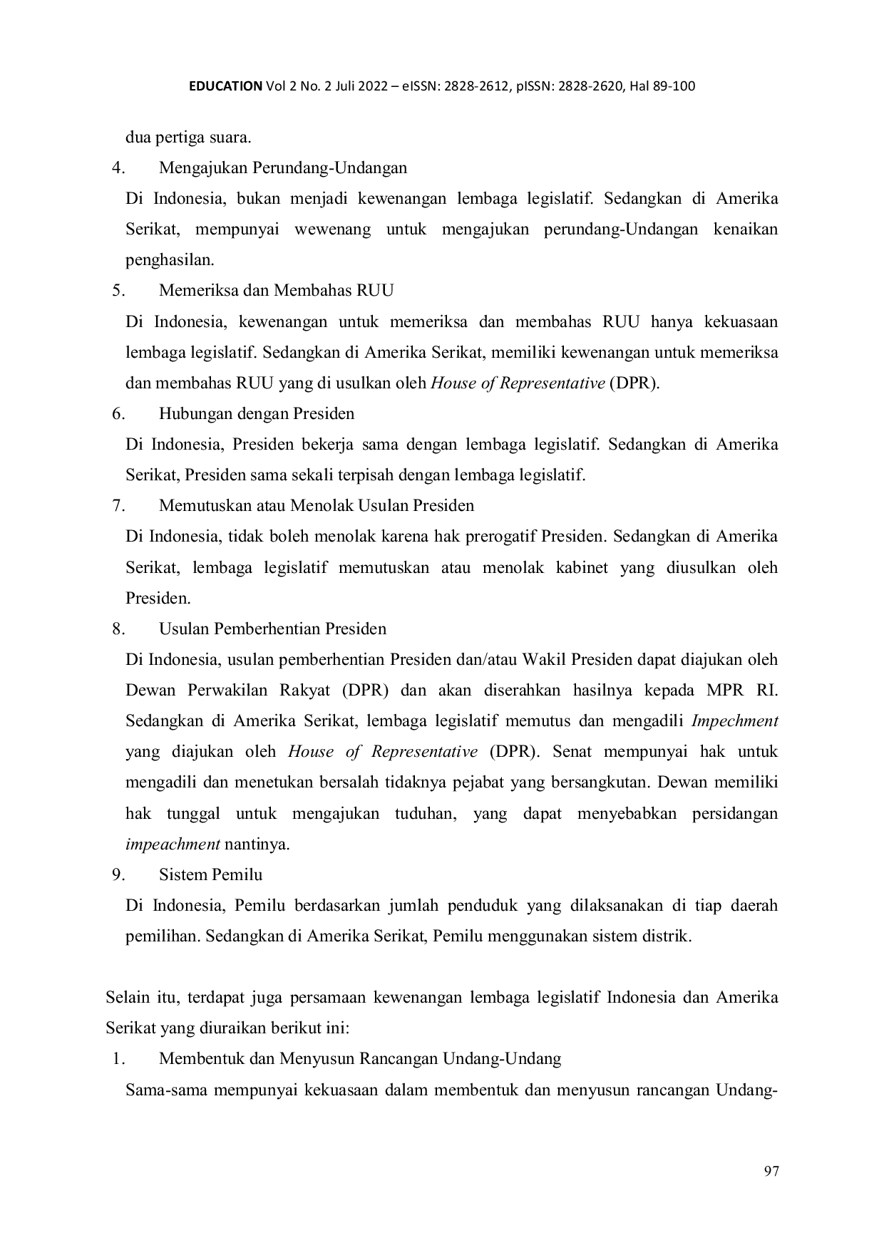 JURIS Perbandingan Parlemen di Indonesia dengan Amerika Serikat