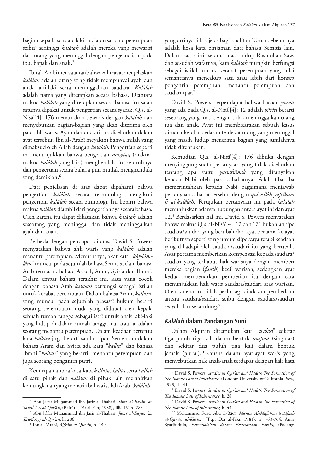 juris Konsep Kal lah Dalam Alquran Dan Penafsirannya Menurut Suni Dan Syiah Im miiyyah