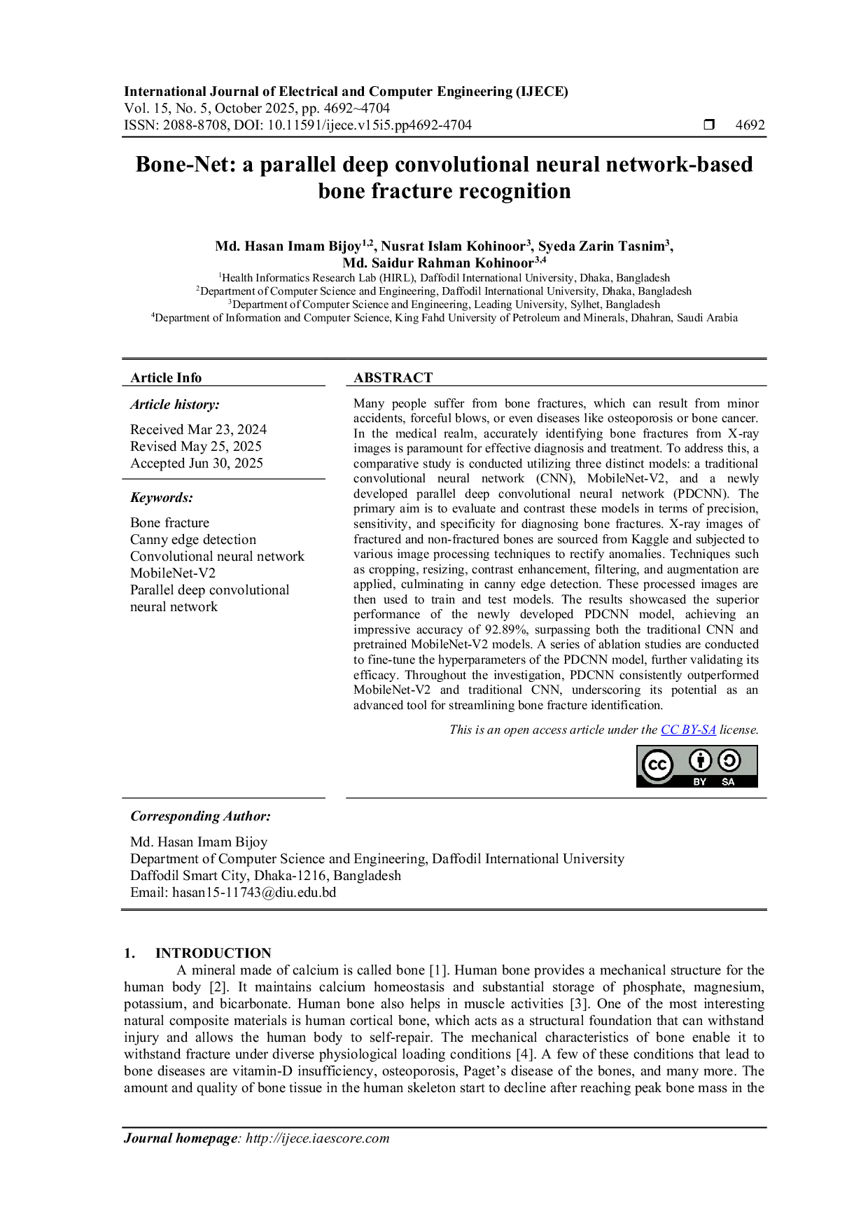 JURIS Bone Net a parallel deep convolutional neural network based bone fracture recognition