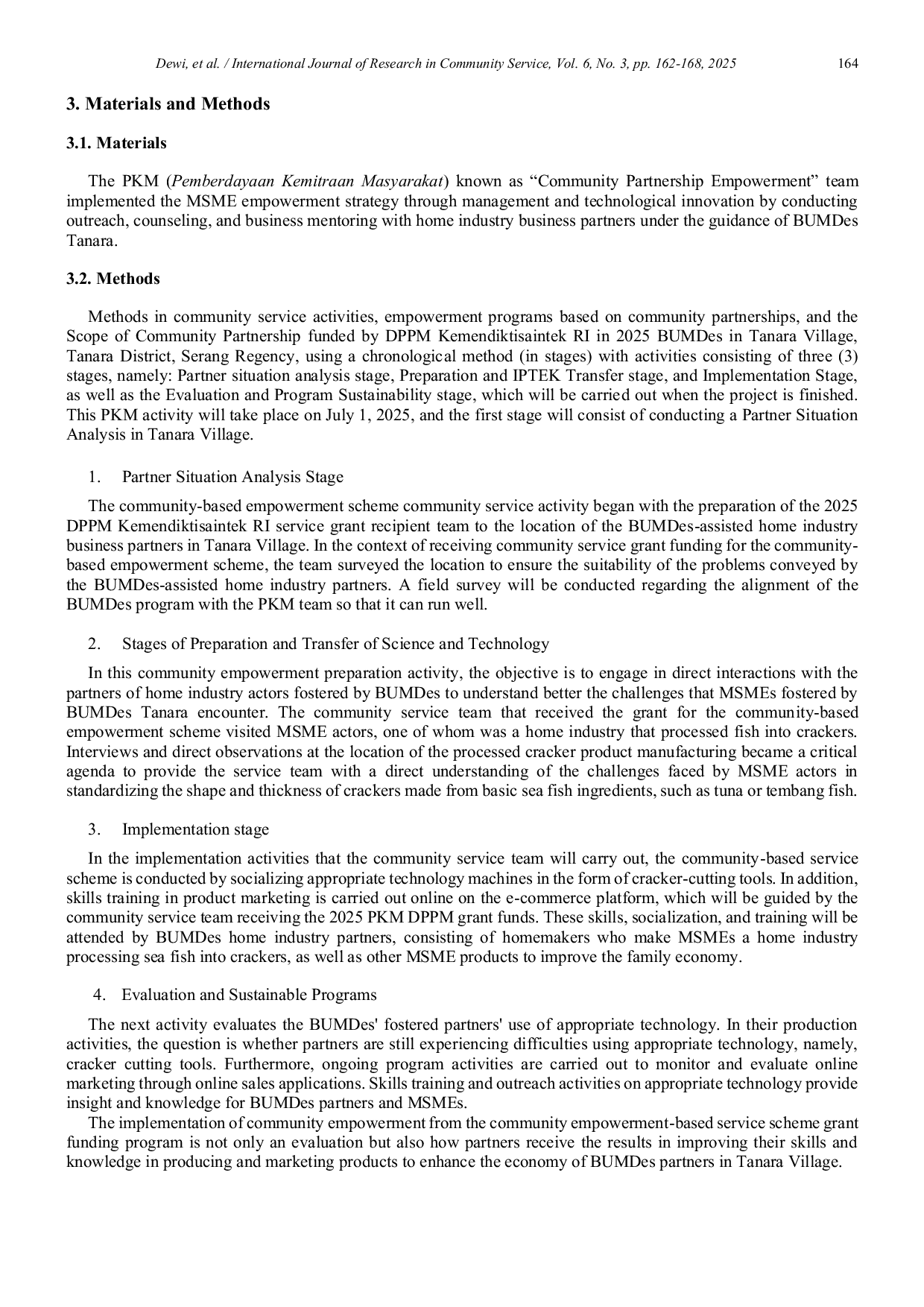 JURIS Empowerment Strategy for BUMDes Assisted MSMEs through Management and Technology Innovation in Tanara Village