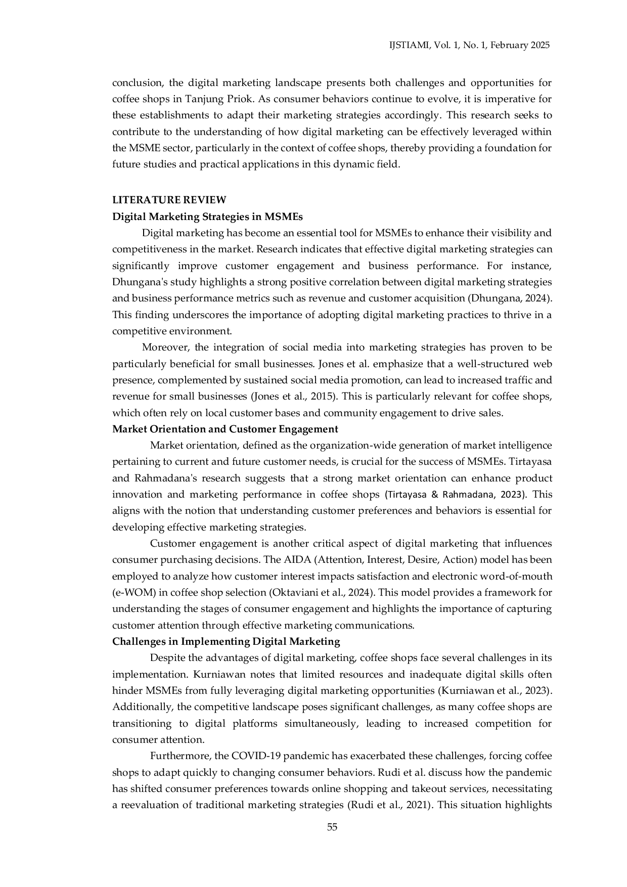 JURIS Digital Marketing Strategy Analysis in MSMEs Case Study of El Shop in Tanjung Priok