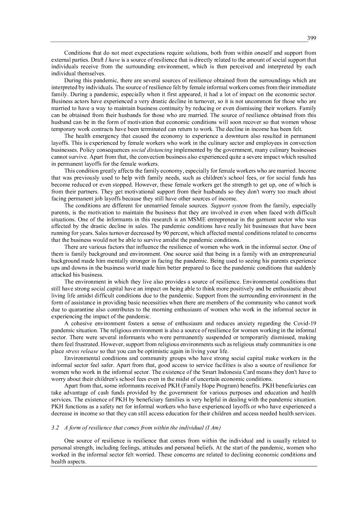 JURIS Women Informal Workers Resilience During the Health Emergency A Case Study in Ketitang Village Boyolali