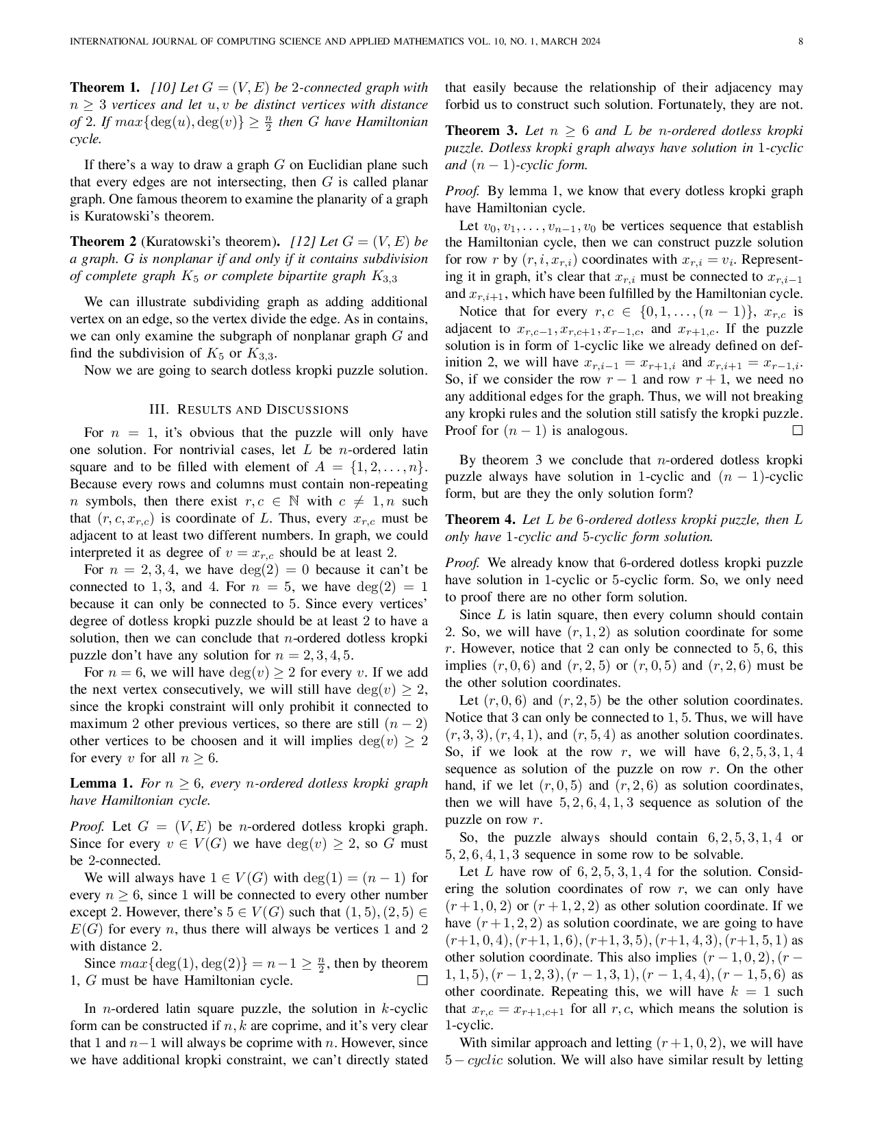 JURIS In Search of Dotless Kropki Puzzle Solution