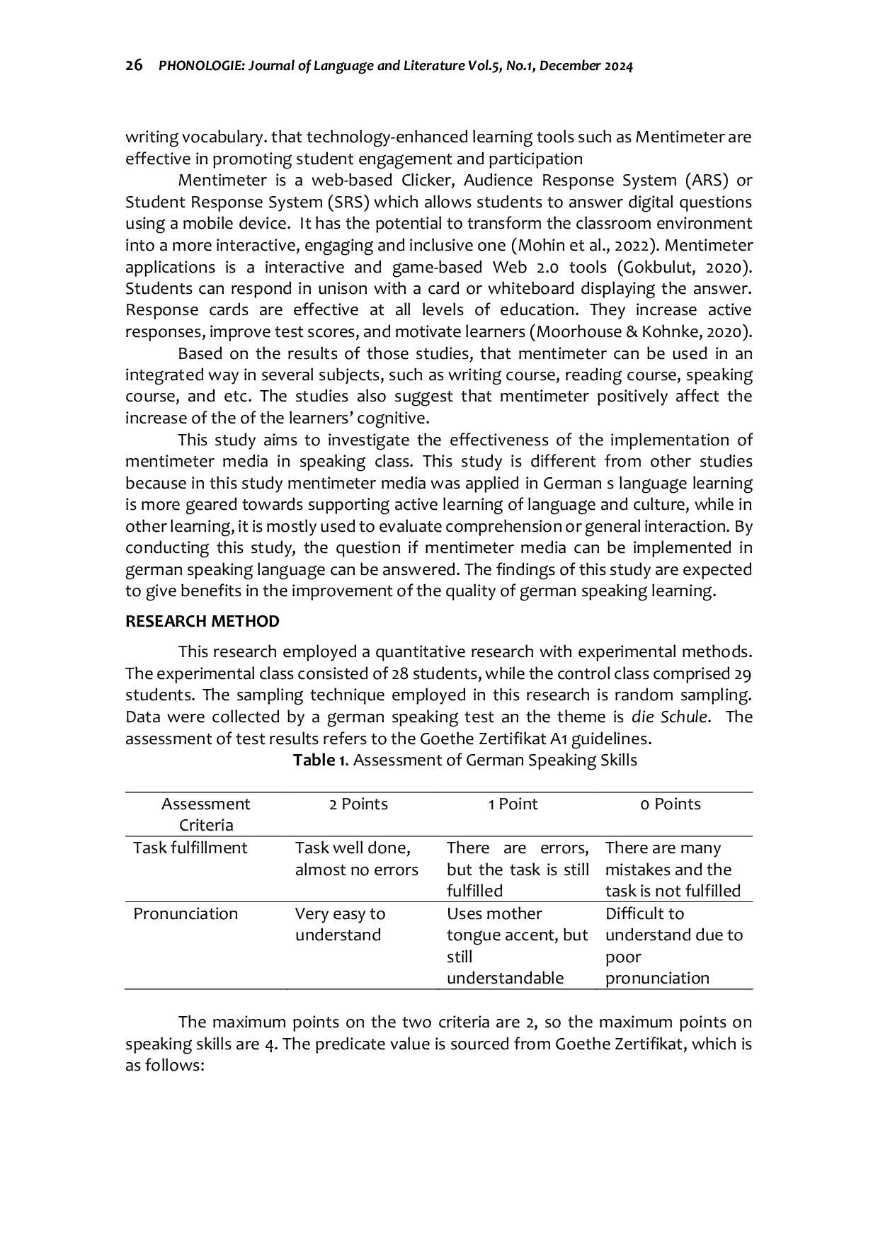 JURIS Optimizing German Speaking Skills with Mentimeter Interactive Media