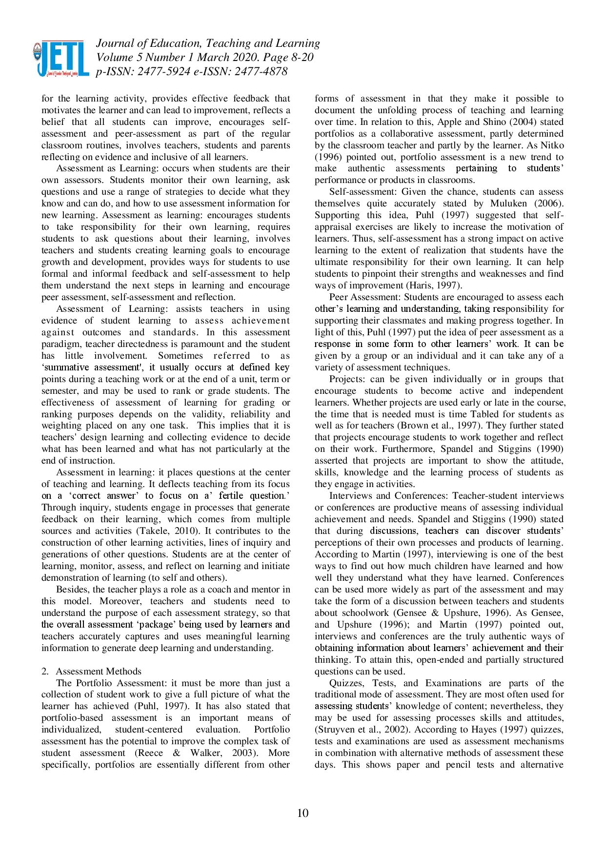 juris Practices and Challenges of Continuous Assessment in Colleges of Teachers Education in West Oromia Region of Ethiopia