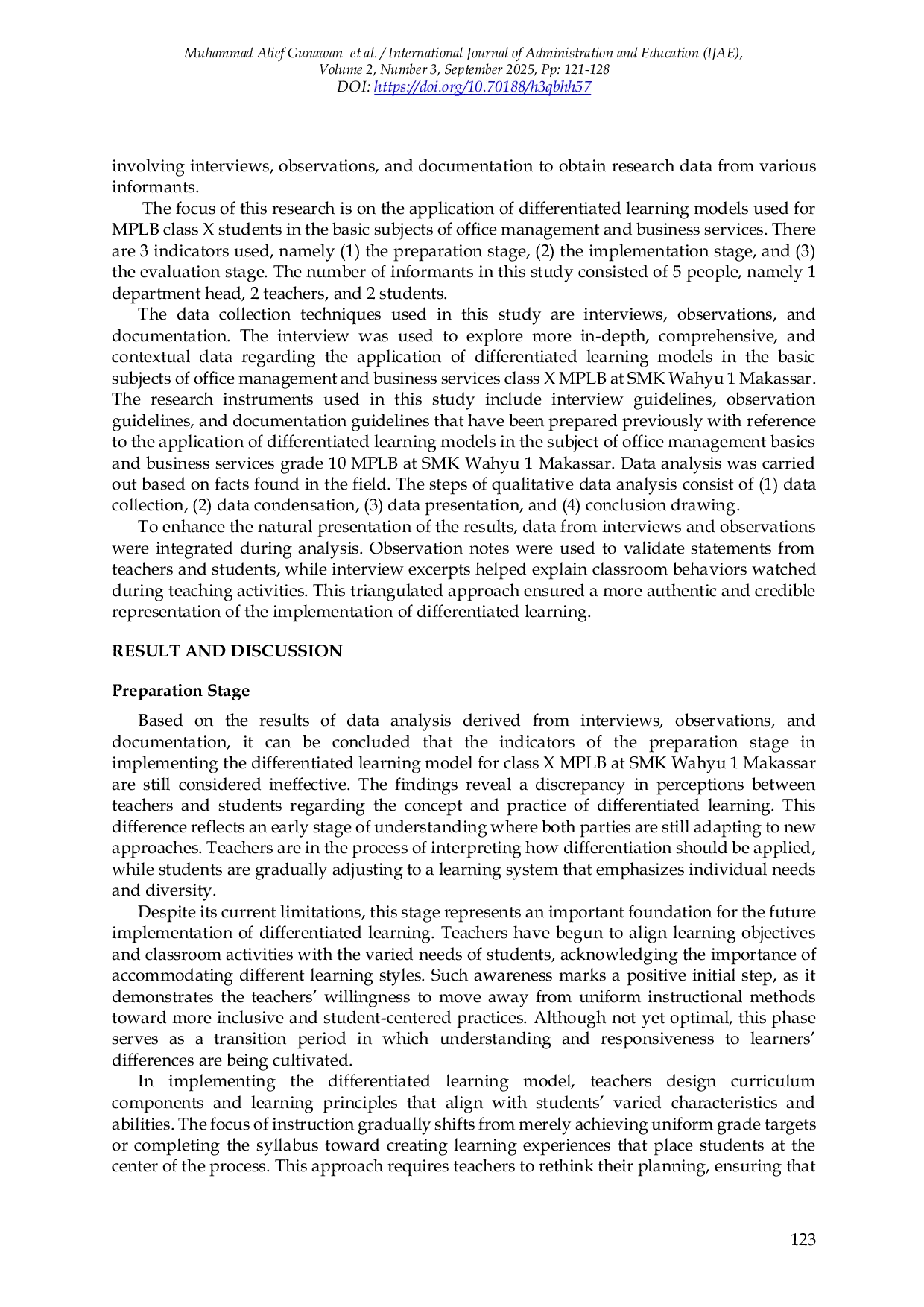 JURIS Application for the Differentiated Learning Model in Office Management and Business Services