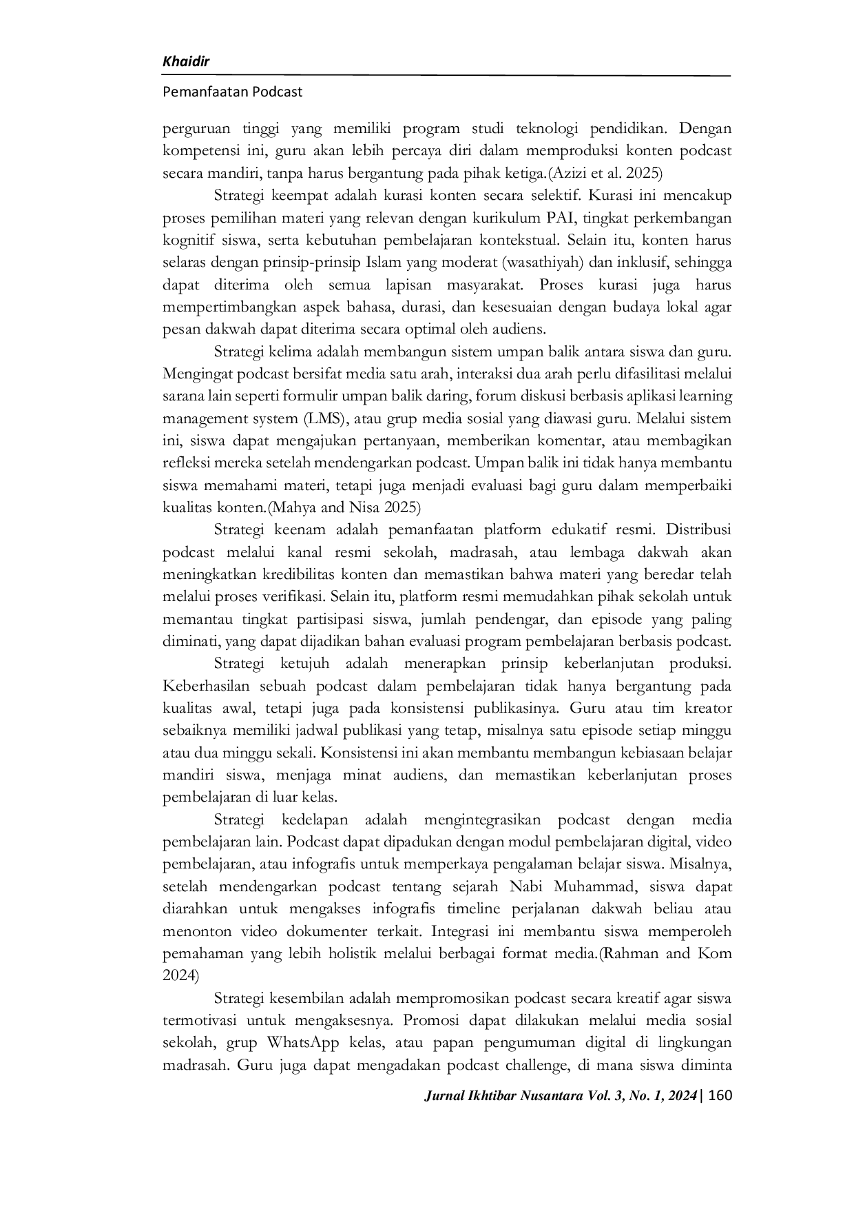 JURIS Pemanfaatan Podcast Dakwah Sebagai Media Alternatif Pembelajaran Pendidikan Agama Islam Di Era Digital