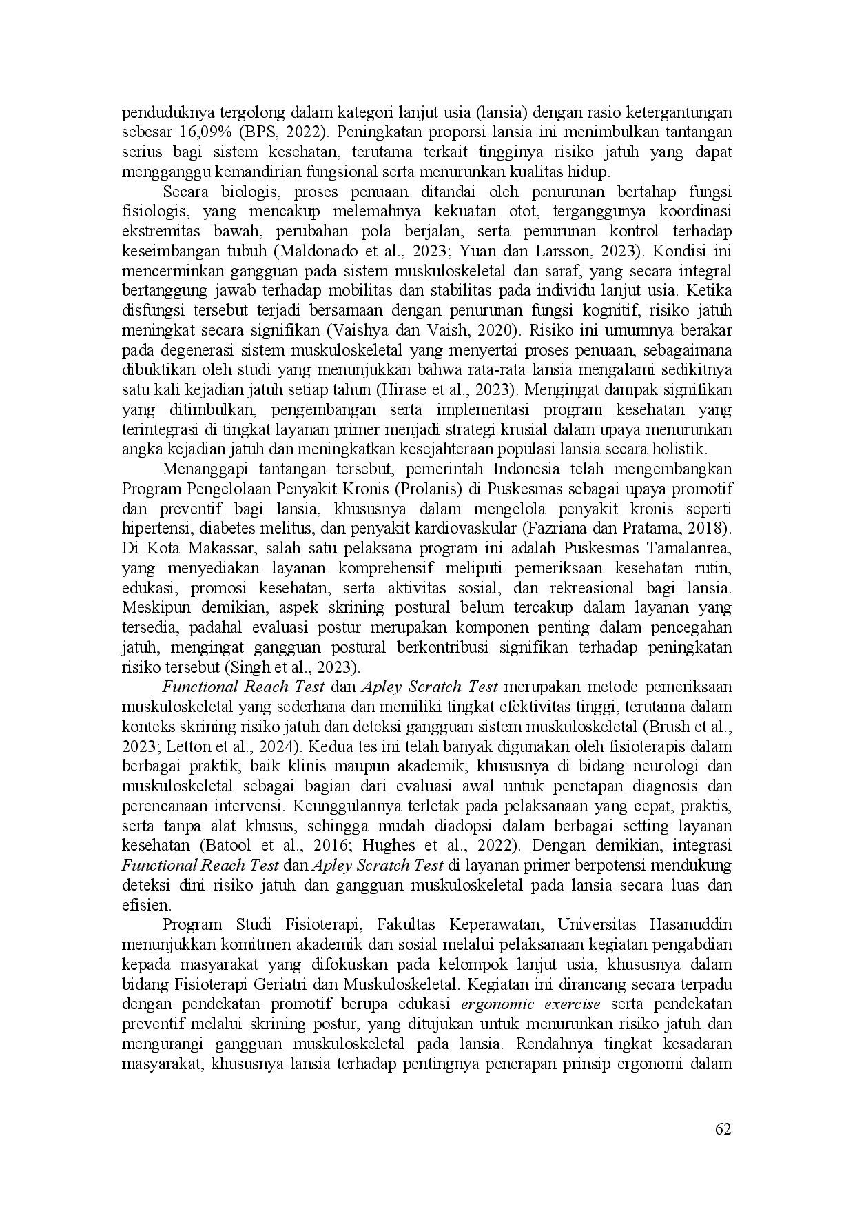 juris Prevention of Risk of Falls and Musculoskeletal Disorders in Older People through Ergonomic exercise and Posture Screening