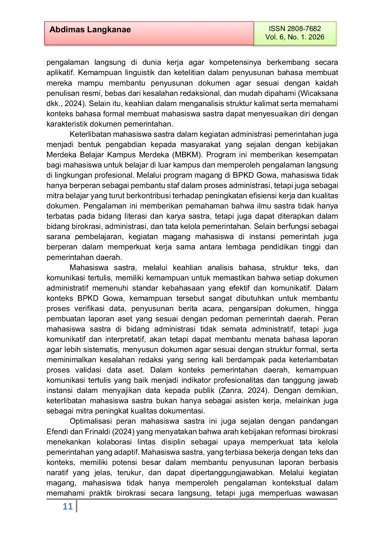 JURIS Optimalisasi Peran Mahasiswa dalam Mendukung Administrasi Aset Daerah Studi Kasus Badan Pengelolaan Keuangan Daerah Kabupaten Gowa