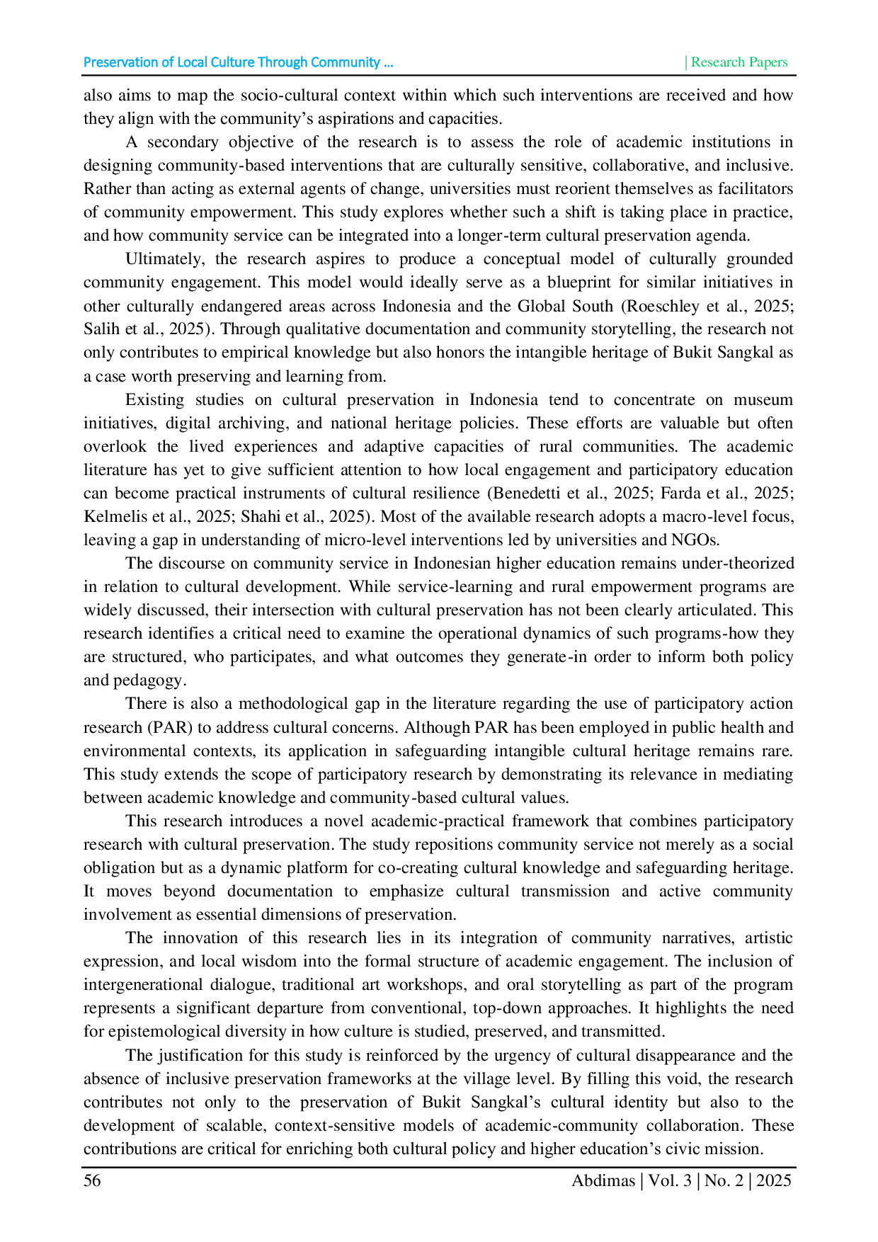 JURIS Preservation of Local Culture Through Community Service Programs in Bukit Sangkal Village