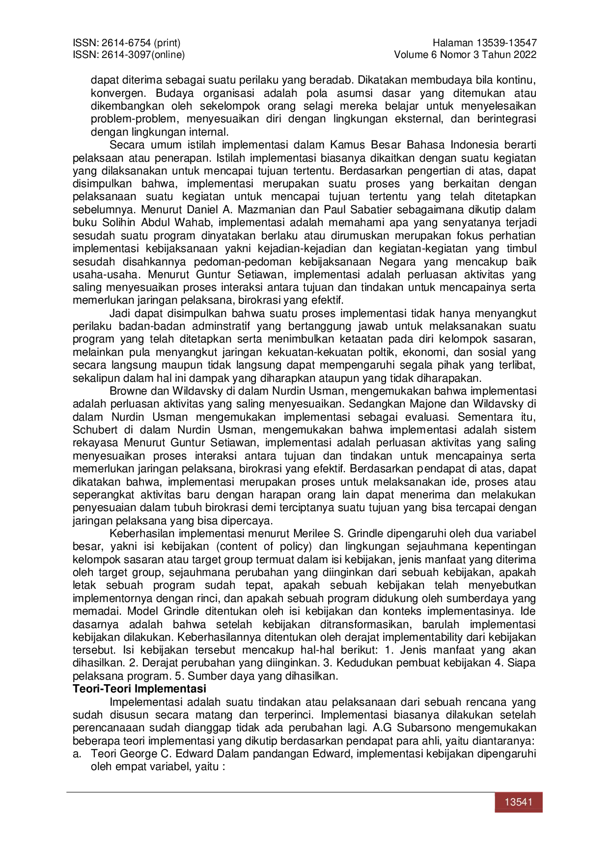 JURIS Implementasi Budaya Organisasi di Sekolah Menengah Pertama Studi Kasus di SMP Al Washliyah 42 Berastagi