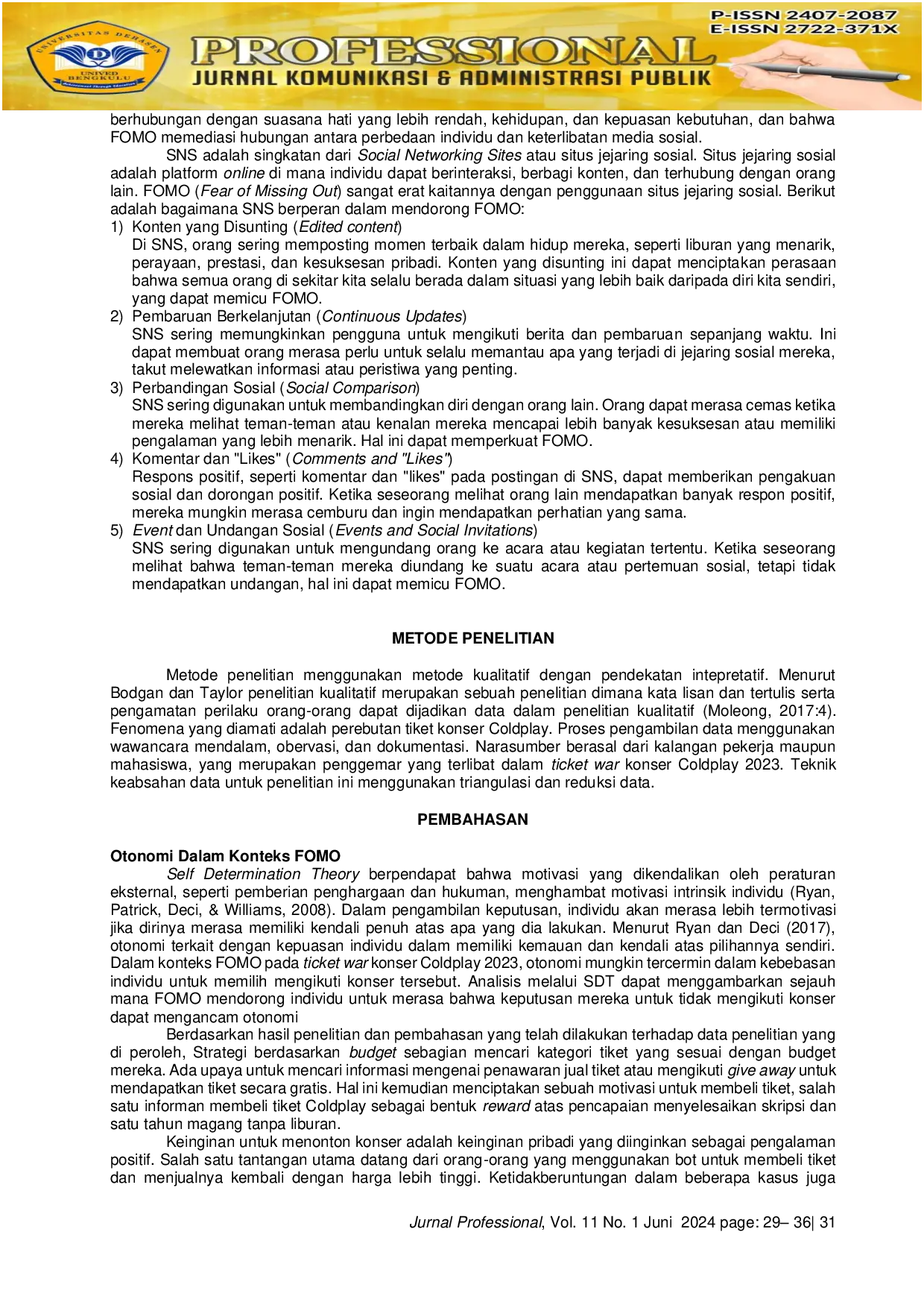 JURIS Ticket War Konser Coldplay dan Fenomena Fear of Missing Out