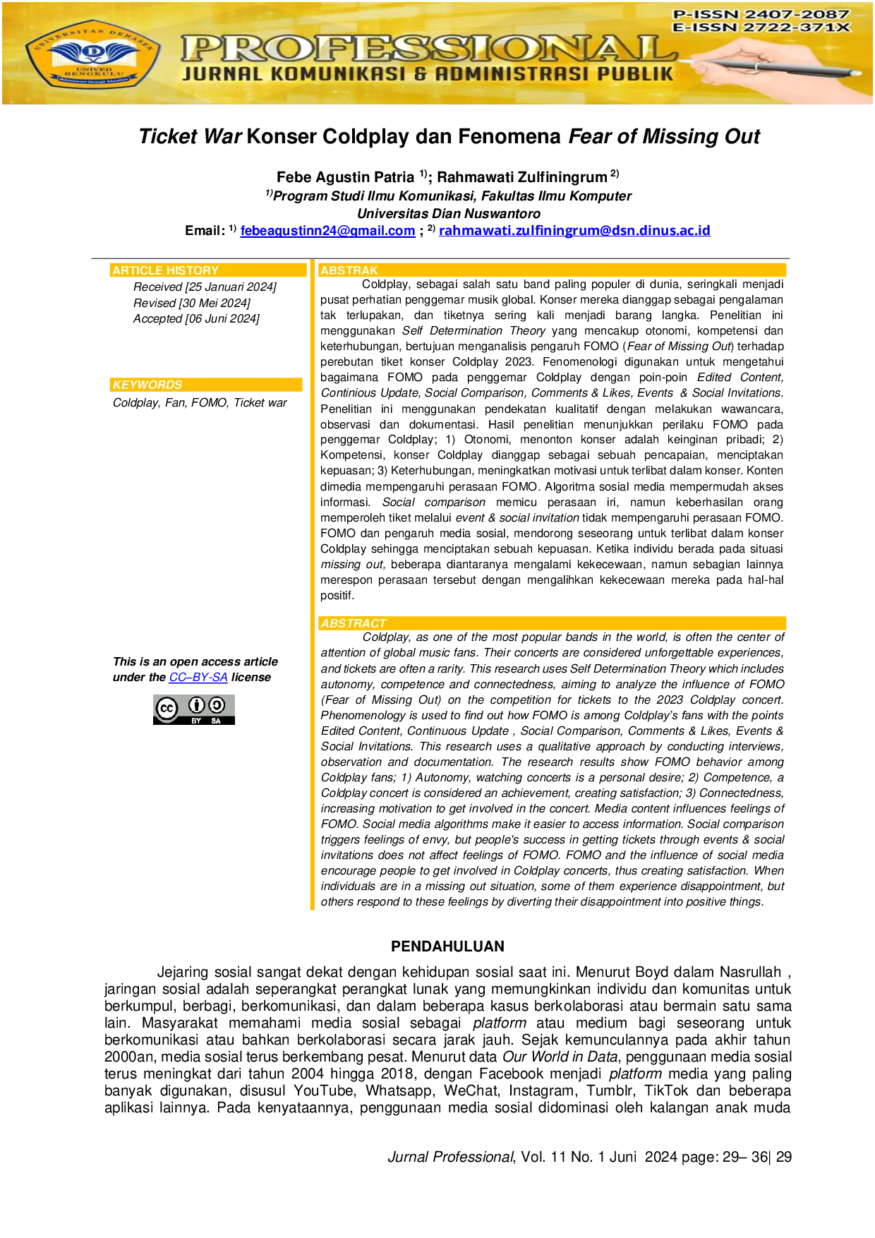 JURIS Ticket War Konser Coldplay dan Fenomena Fear of Missing Out