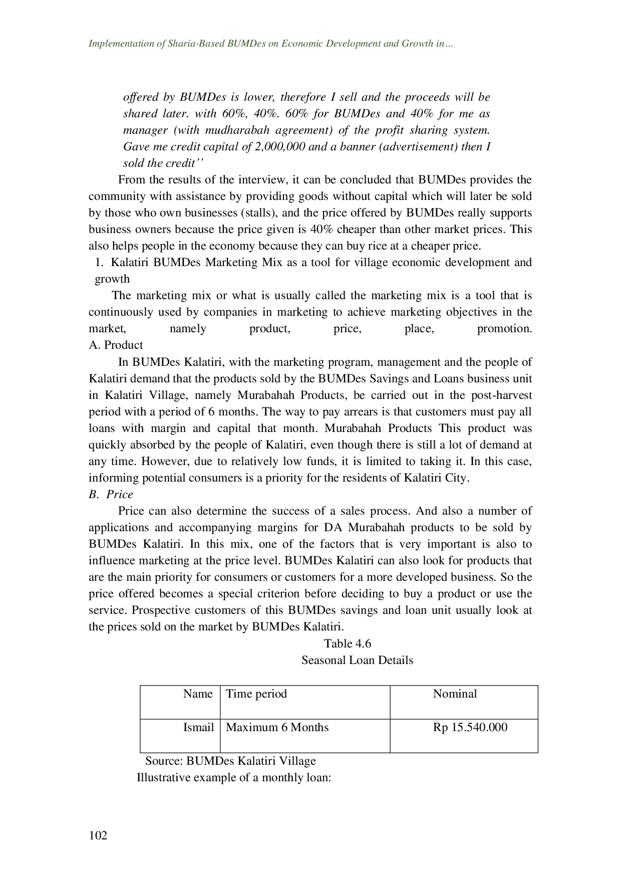 JURIS Implementation of Sharia Based BUMDes on Economic Development and Growth in Kalatiri Village Burau District