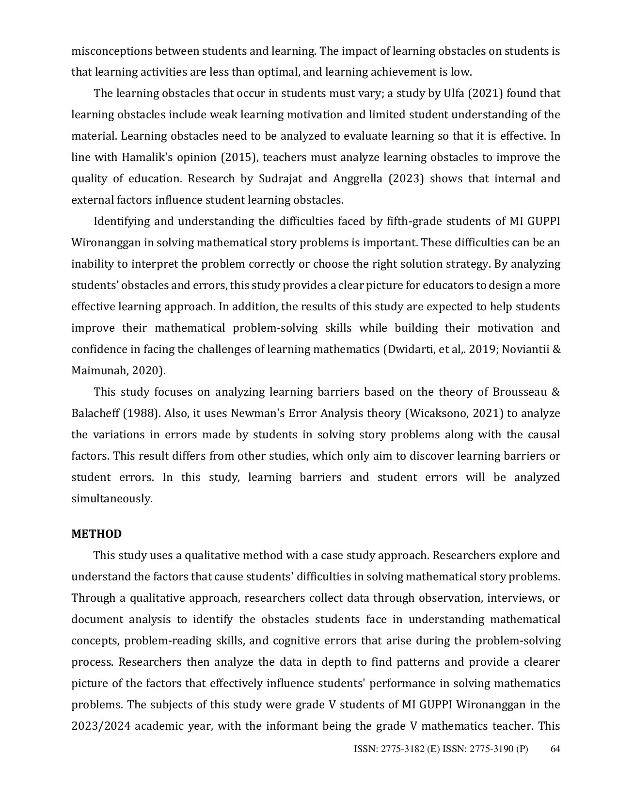 JURIS Analysis of Learning Barriers and Elementary School Students Errors in Solving Mathematical Story Problems
