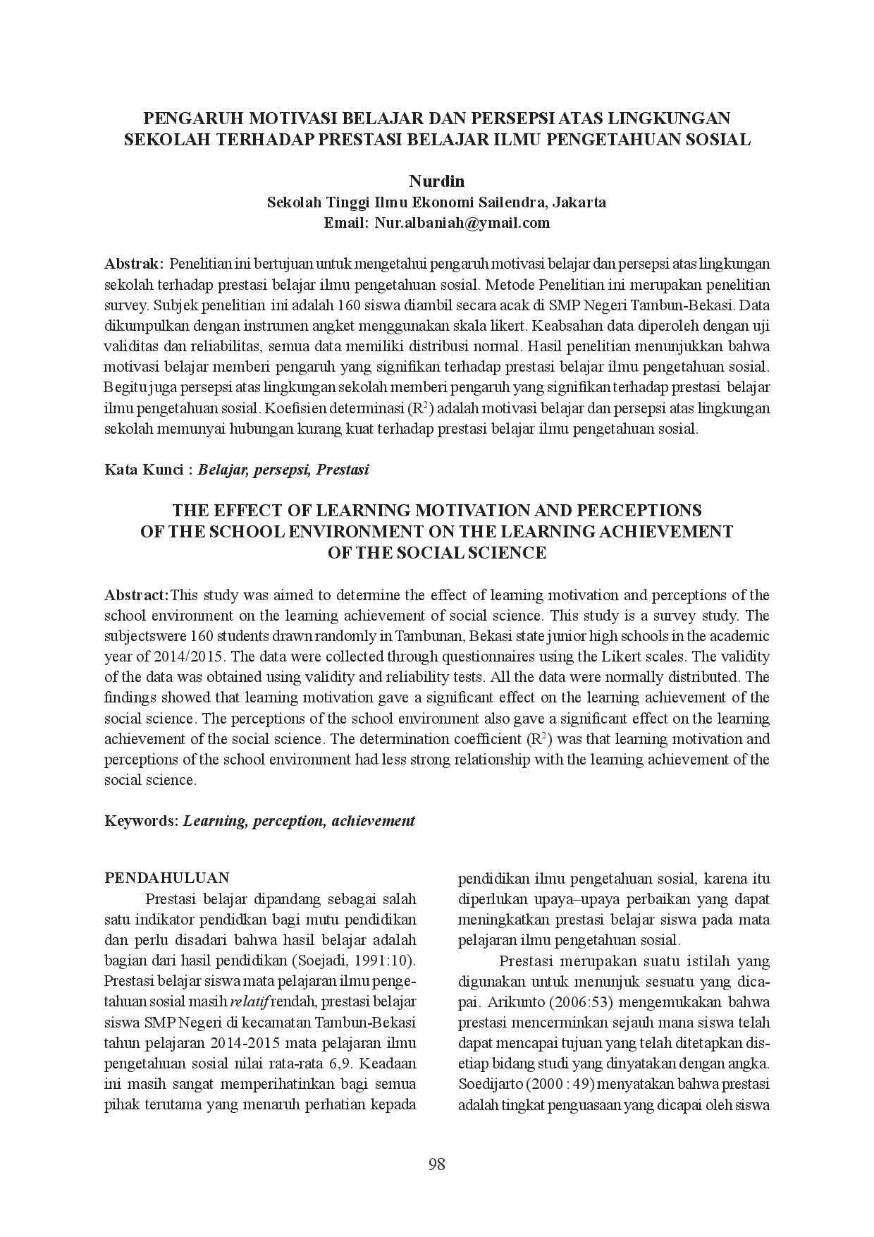 juris Pengaruh Model Pembelajaran Berbasis Masalah Terhadap Kemampuan Pemecahan Masalah Matematis Dan Self Regulated Learning Siswa Sma