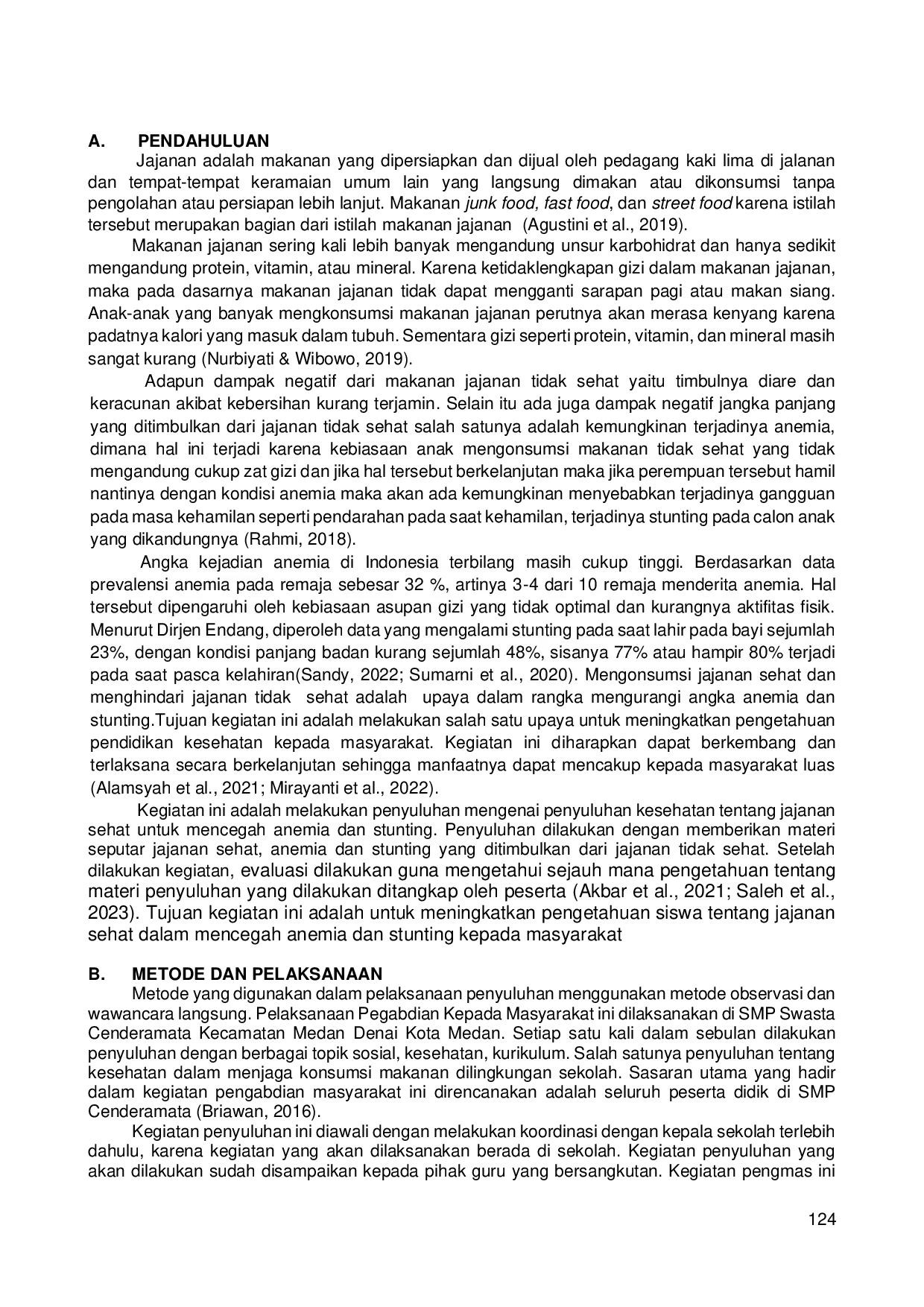 juris Jajanan Sehat Untuk Pencegahan Anemia Dan Stunting Pada Remaja