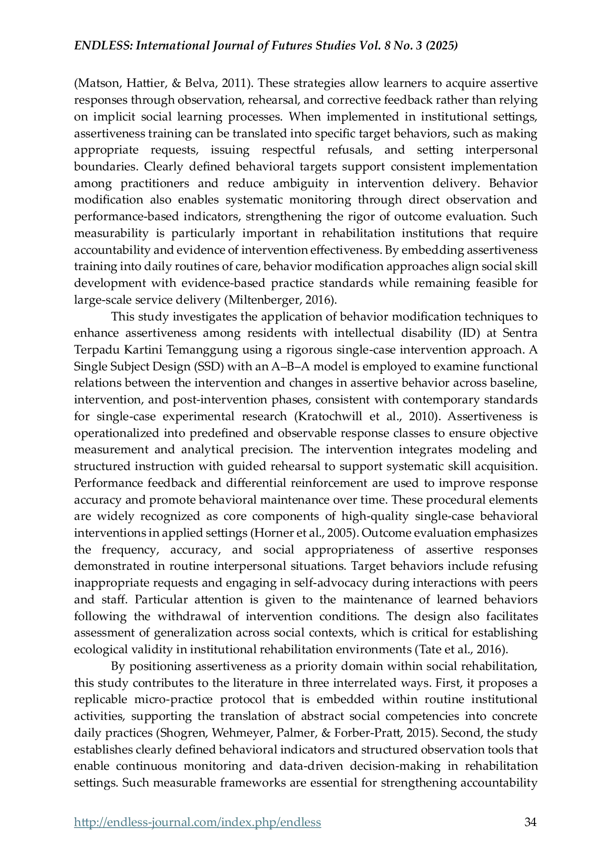 JURIS Applied Behavior Modification Techniques for Increasing Assertiveness in Persons with Intellectual Disability