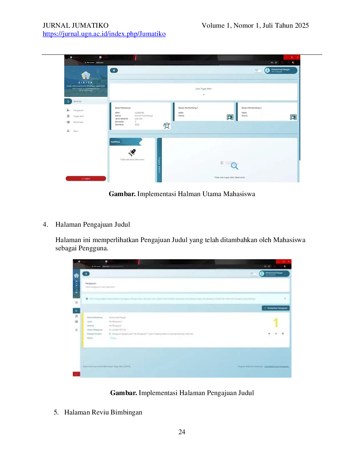 JURIS Sistem Informasi Kontrol Bimbingan Tugas Akhirprogram Studi Ilmu Komputer Menggunakan Laravel Framework