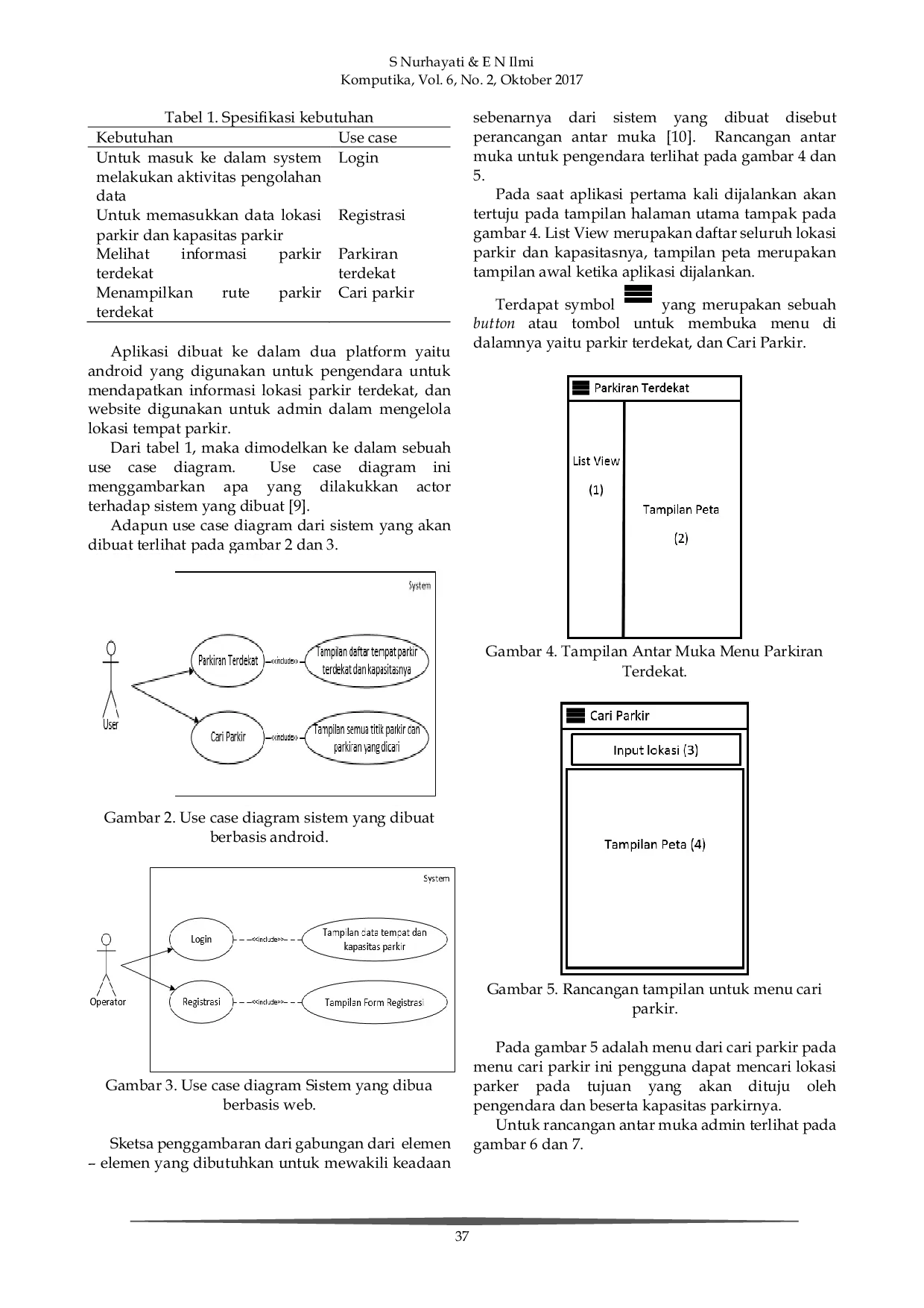 JURIS Sistem Aplikasi Pencarian Lokasi Parkir Terdekat Menggunakan Location Based Service Berbasis Android