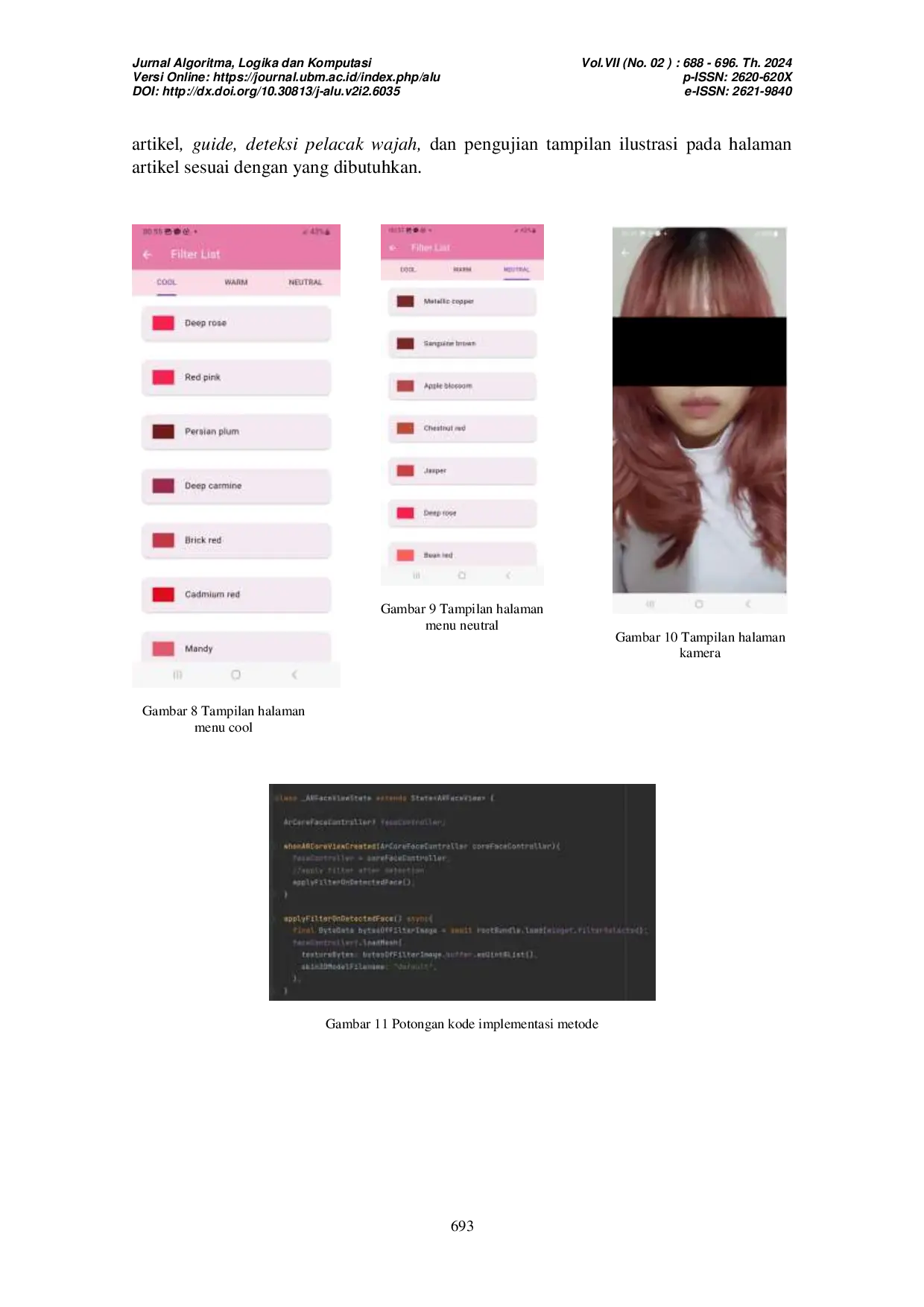 JURIS Aplikasi Simulasi Percobaan Warna Pewarna Bibir Berbasis Android Menggunakan Teknologi Augmented Reality