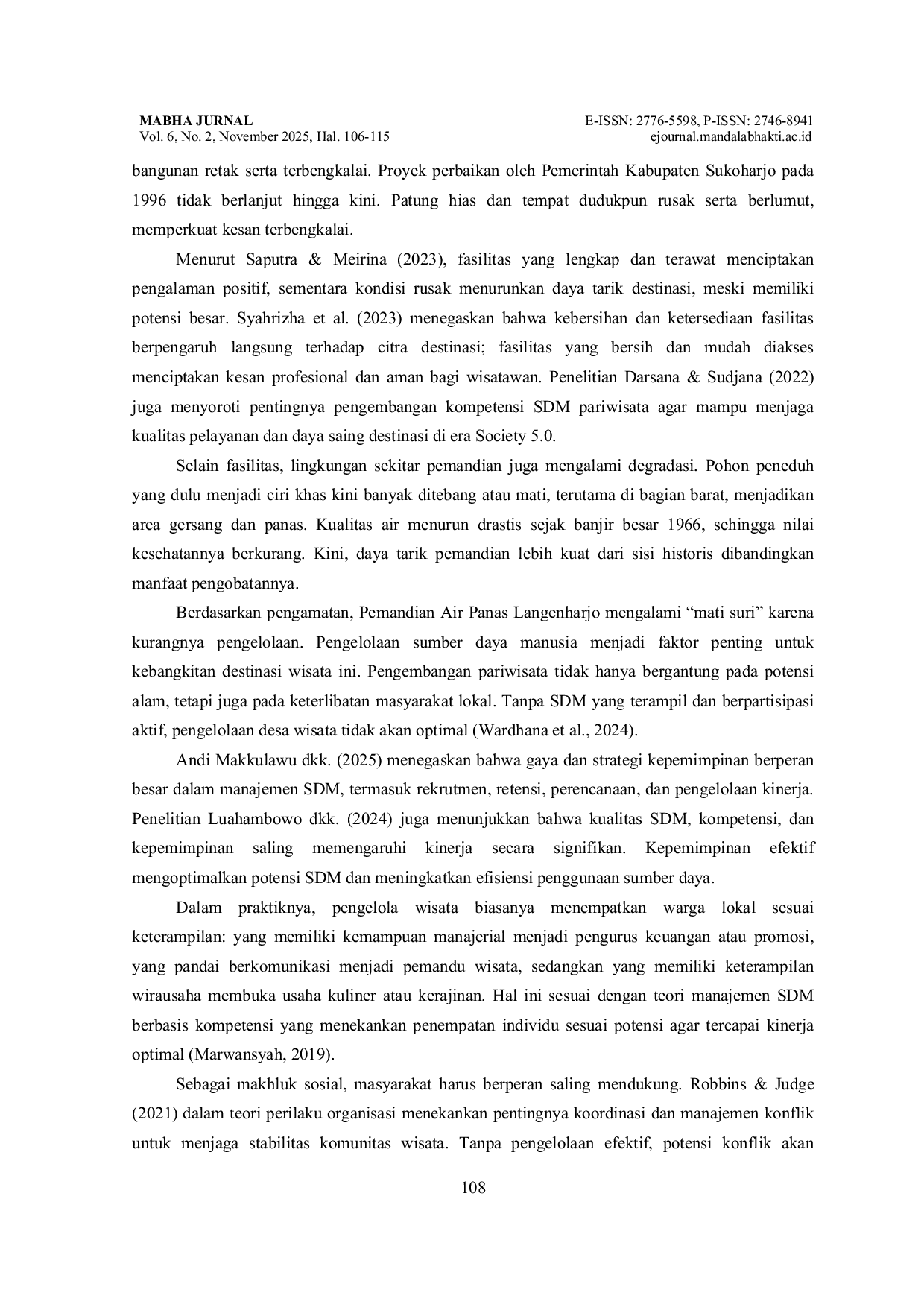 JURIS Management of Human Resources at Langenharjo Hot Springs Tourist Attraction