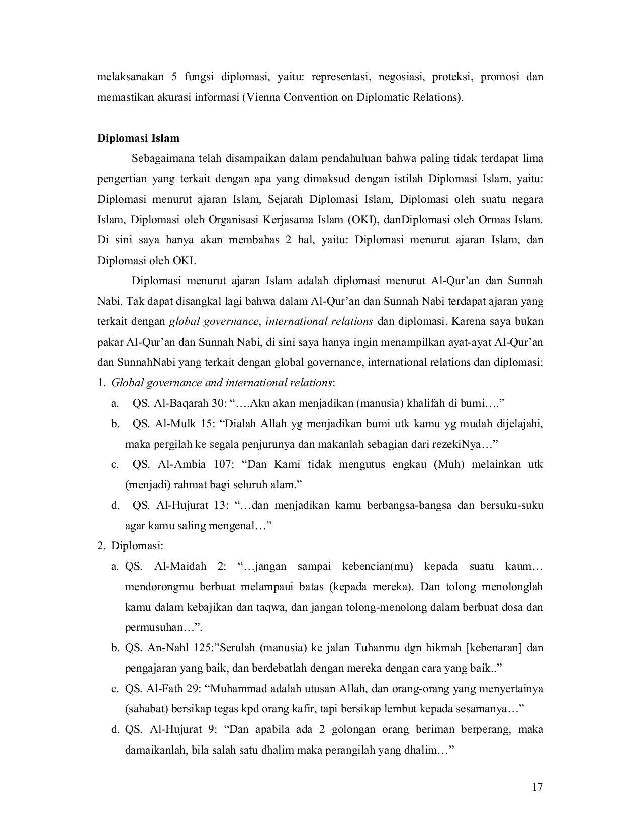 JURIS Penguatan Diplomasi Islam